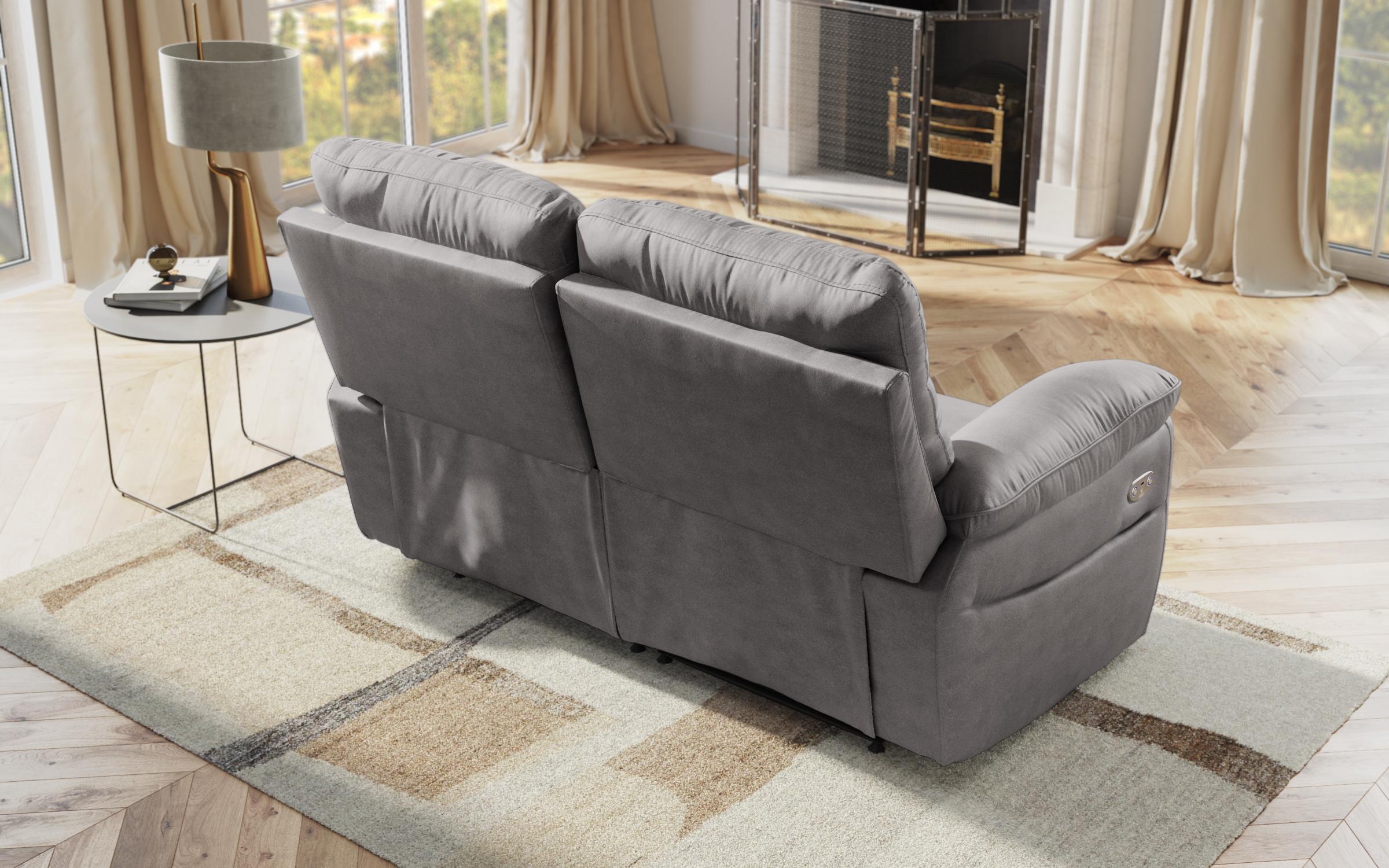 Recliner Adesto, cu doua locuri /cu mecanism electric/, gri  7