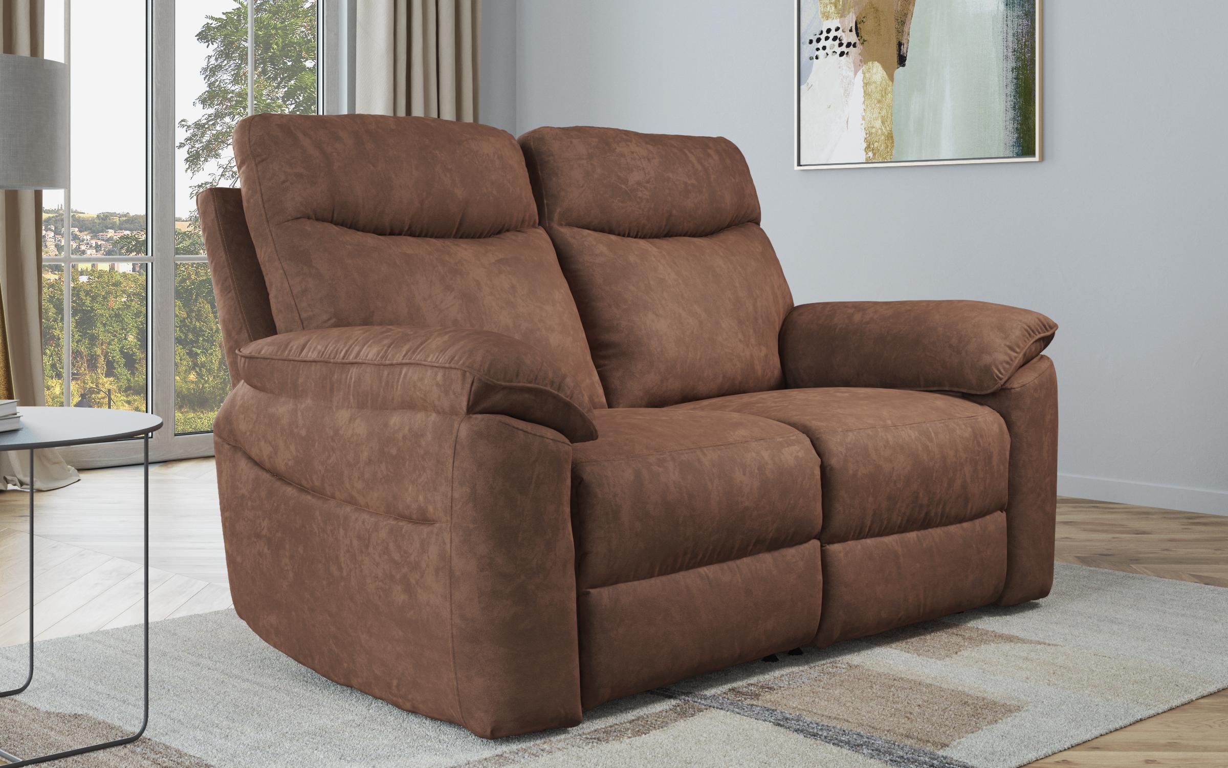 Recliner Adesto cu doua locuri /fara mecanism/, maro  1