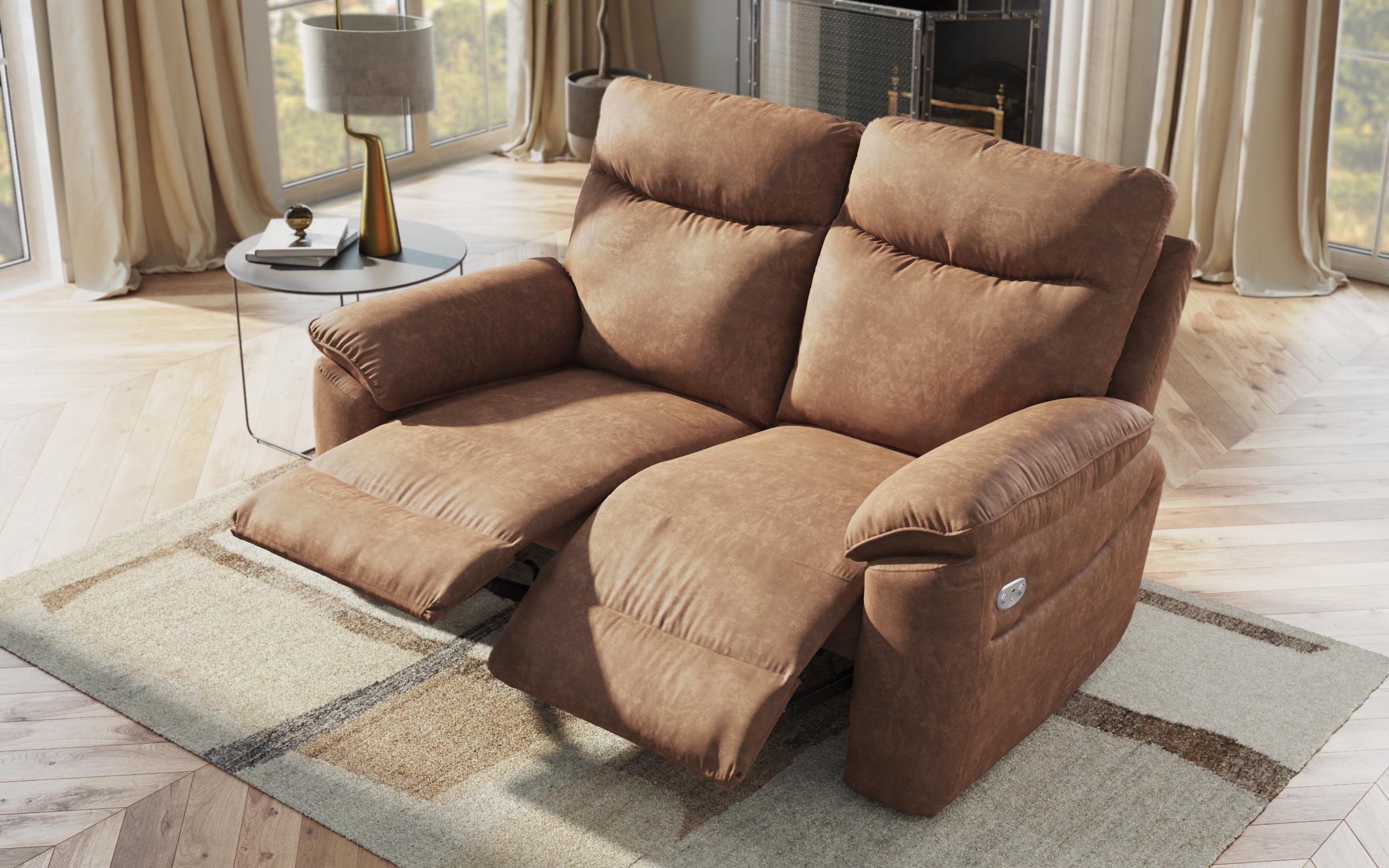 Recliner Adesto cu doua locuri /cu mecanism electric/, maro  6
