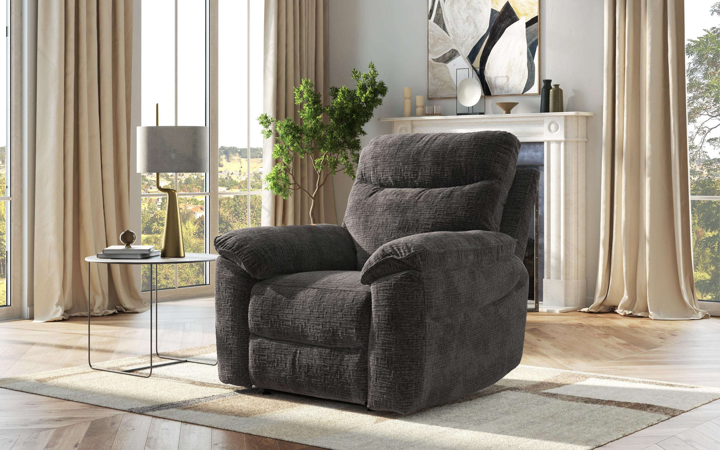 Recliner fotoliu Adesto / cu mecanism manual/, gri inchis  4