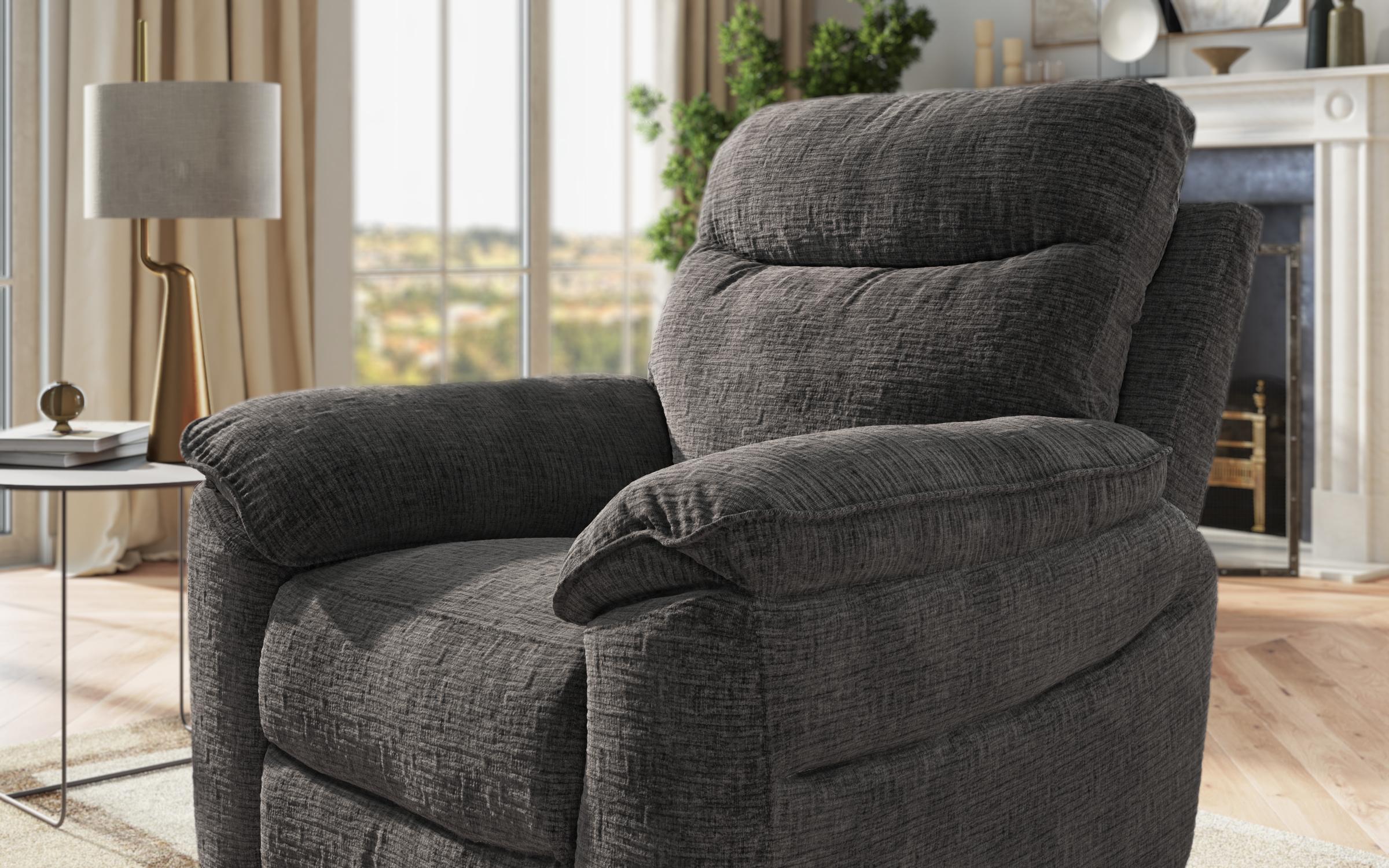 Recliner fotoliu Adesto / cu mecanism manual/, gri inchis  5