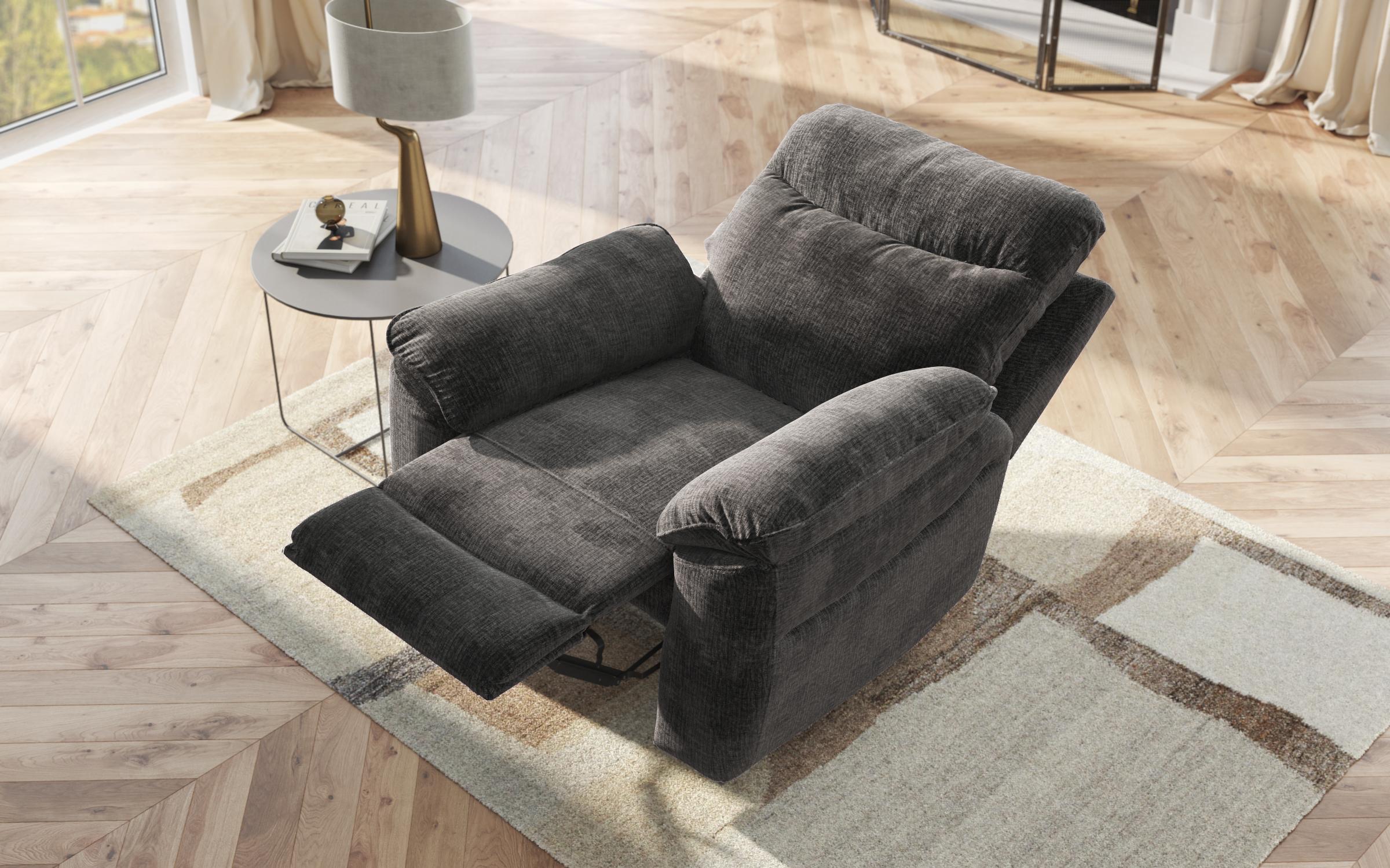 Recliner fotoliu Adesto / cu mecanism manual/, gri inchis  3