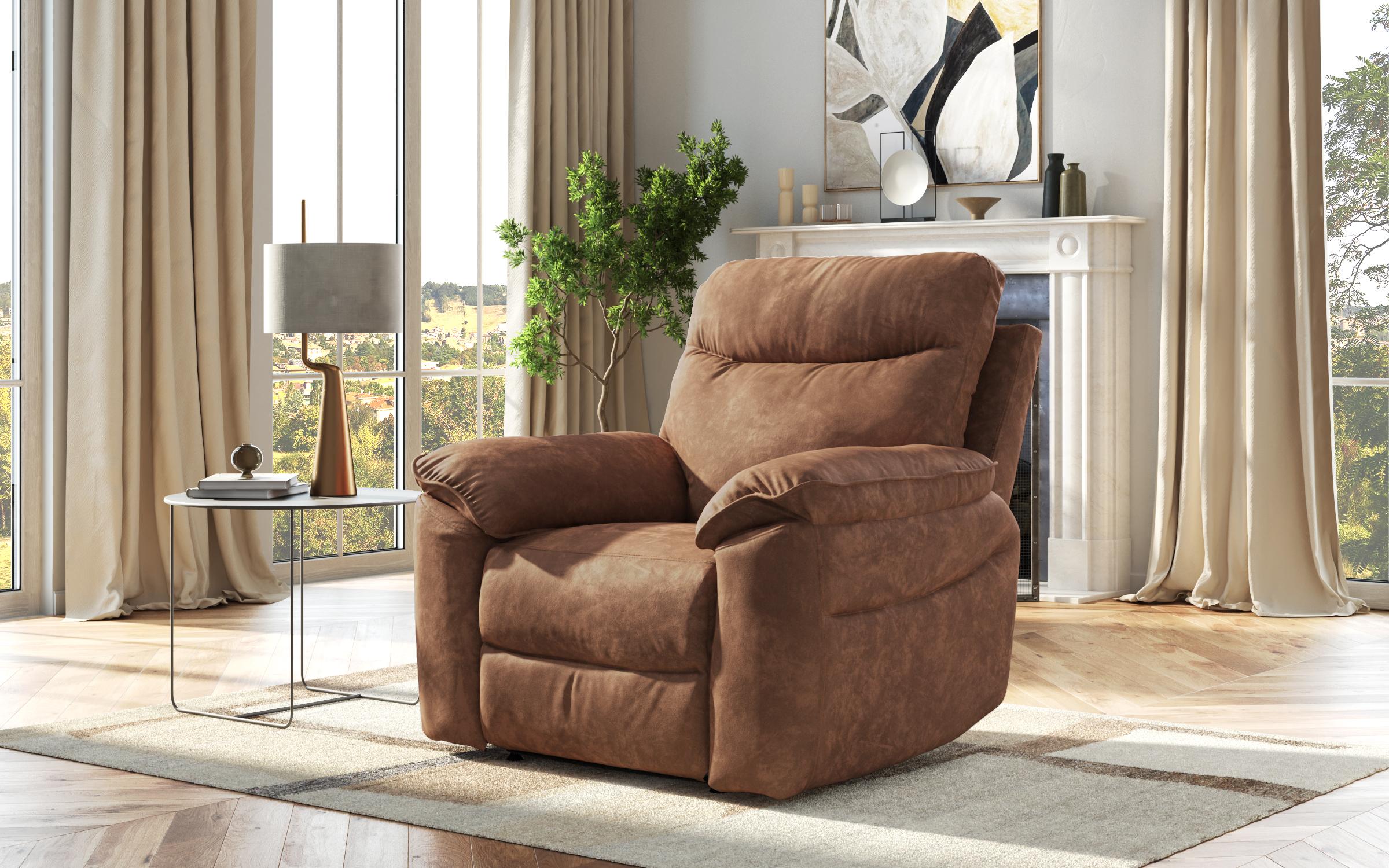 Recliner fotoliu Adesto / cu mecanism electric/, maro  8
