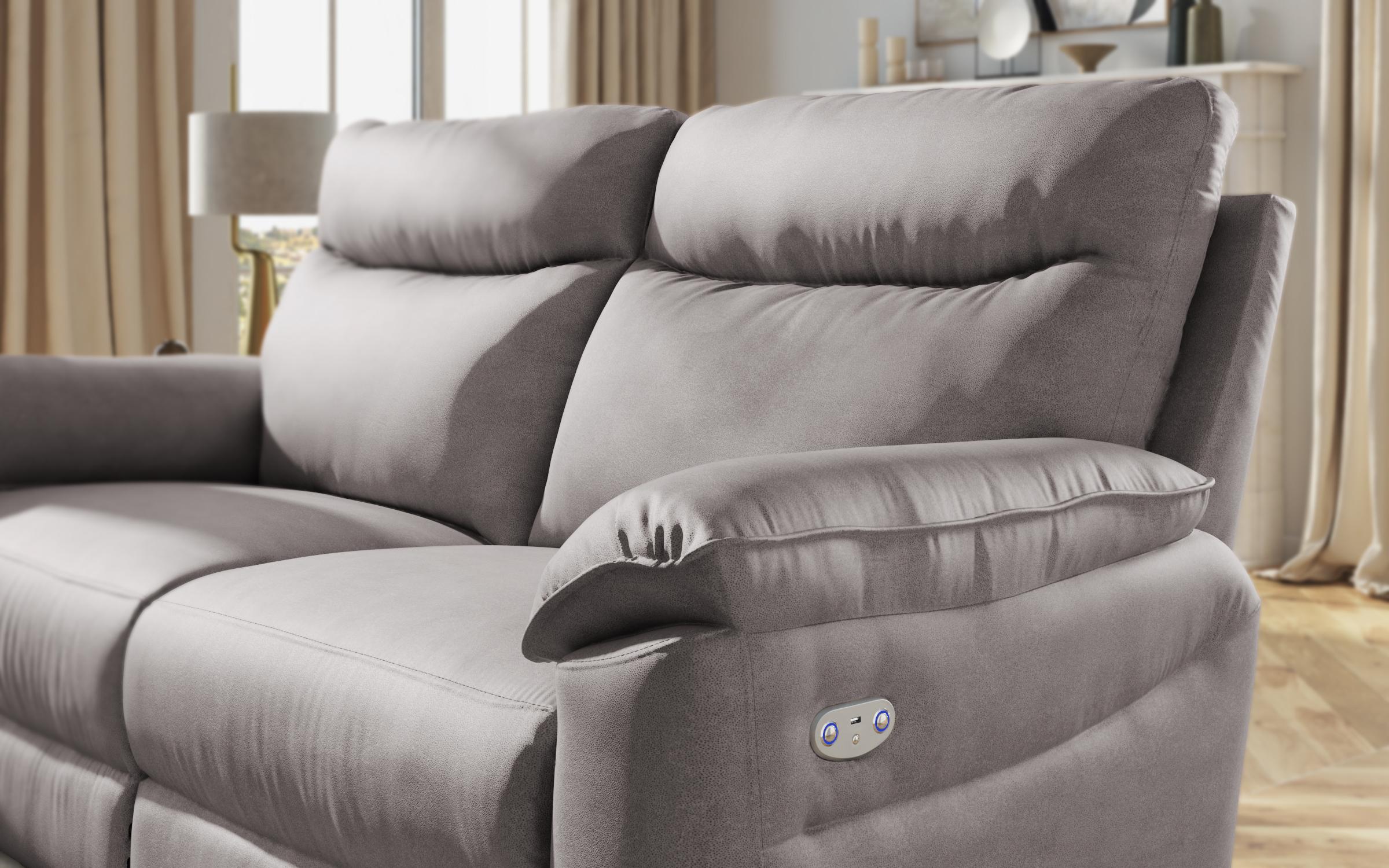 Recliner Adesto cu trei locuri / cu mecanism electric/, gri  5