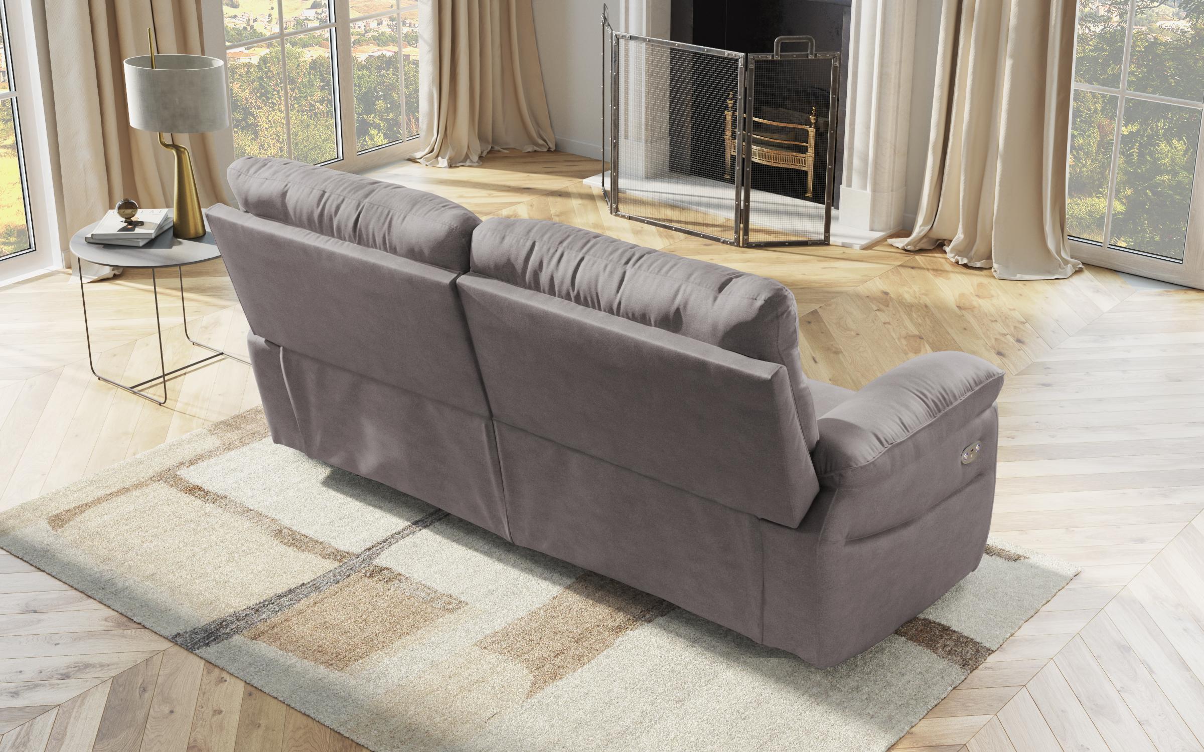 Recliner Adesto cu trei locuri / cu mecanism electric/, gri  7