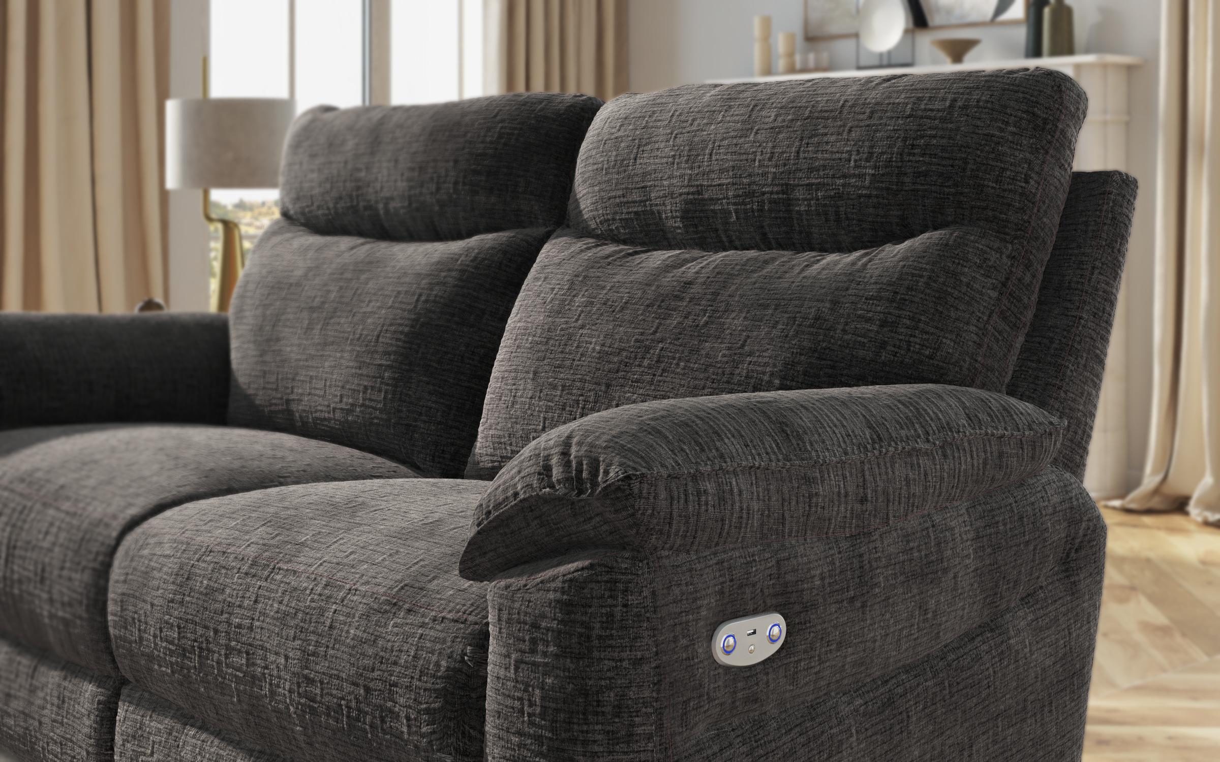Recliner Adesto  cu trei locuri / cu mecanism electric/, gri inchis  3