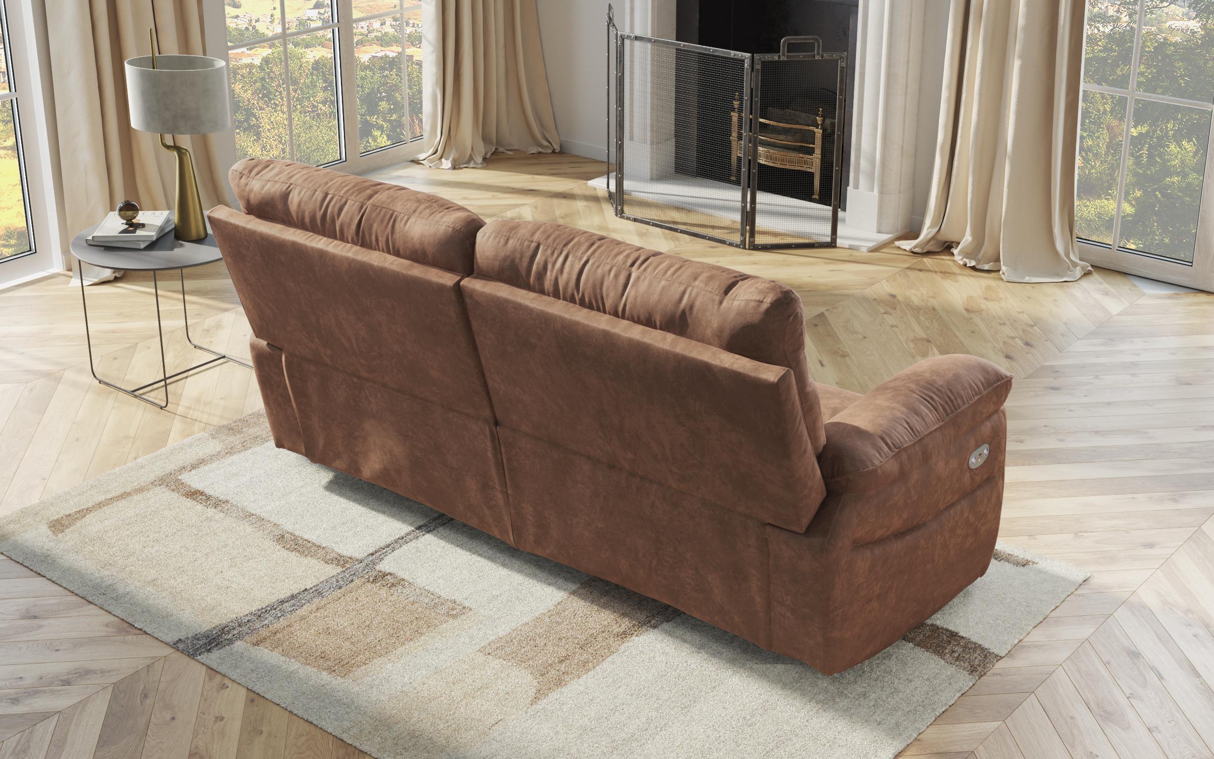 Recliner Adesto cu trei locuri / cu mecanism electric/, maro  5