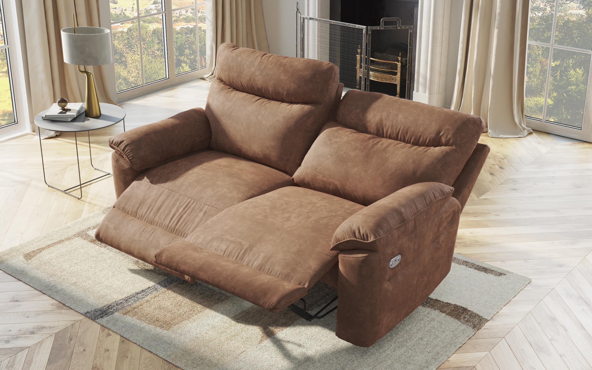 Recliner Adesto cu trei locuri / cu mecanism electric/, maro  6