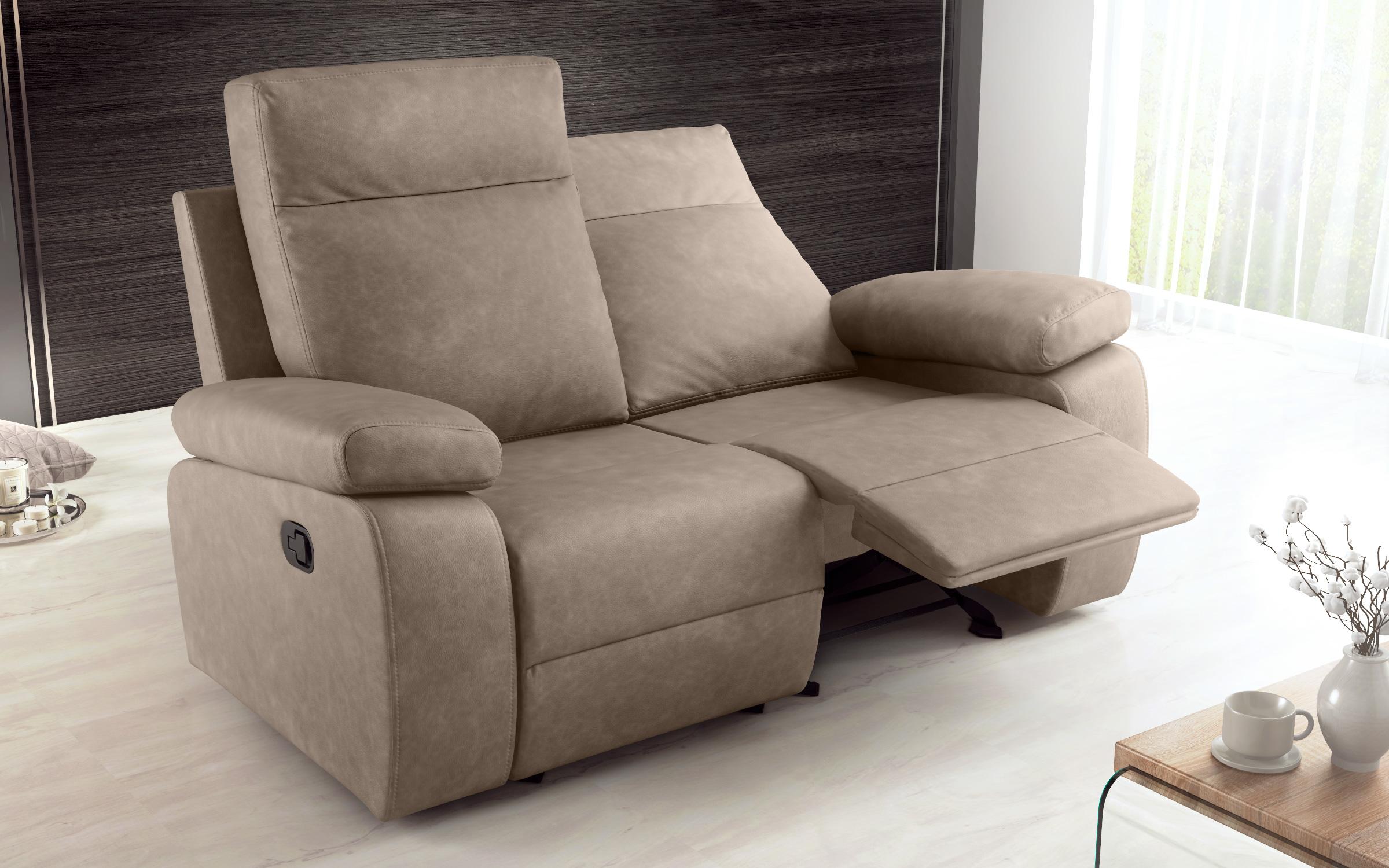 Recliner Bernini,  cu doua locuri/cu mecanism manual/, cappuccino  5