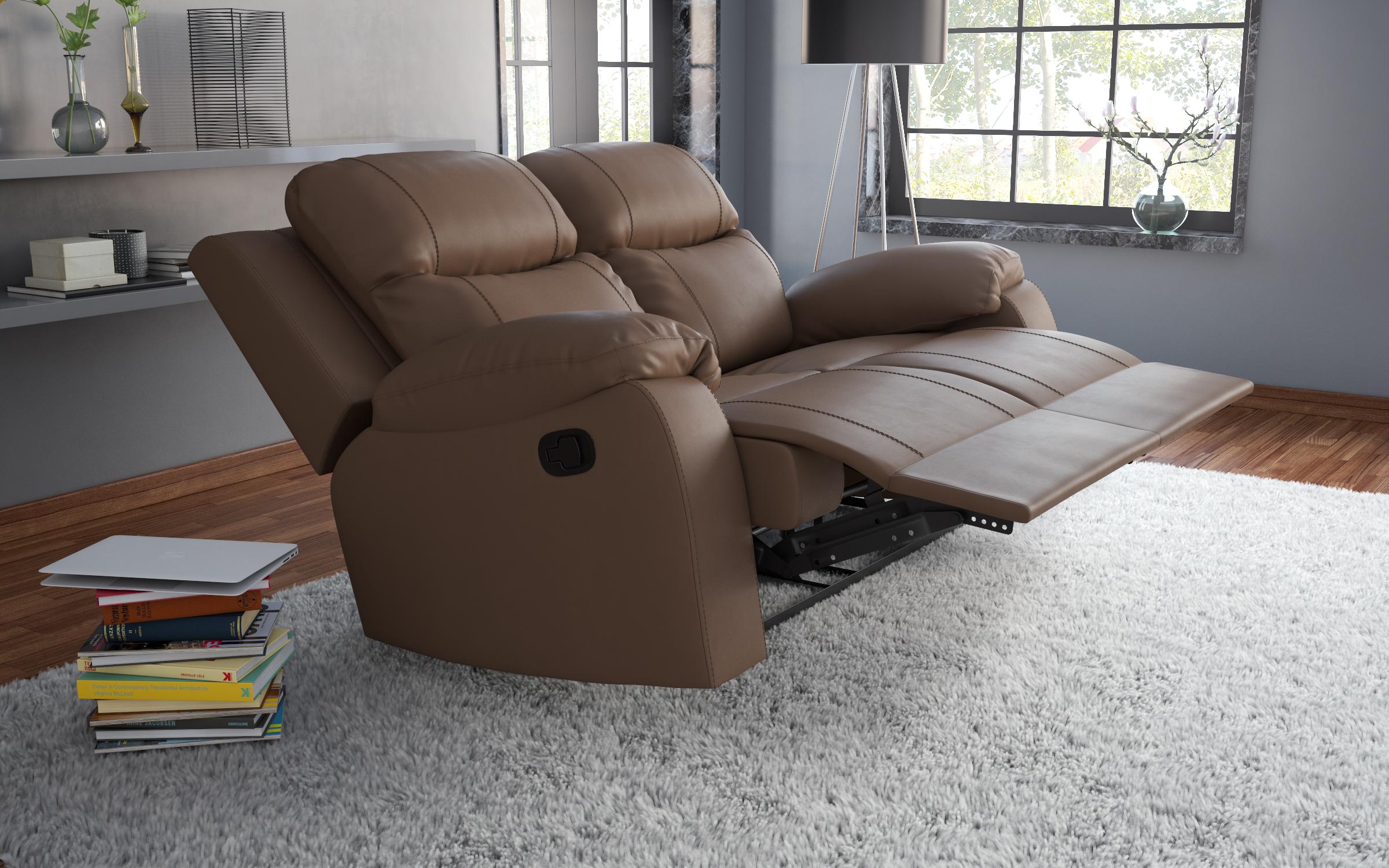 Recliner Dream, cu doua locuri/cu mecanism manual, maro  3