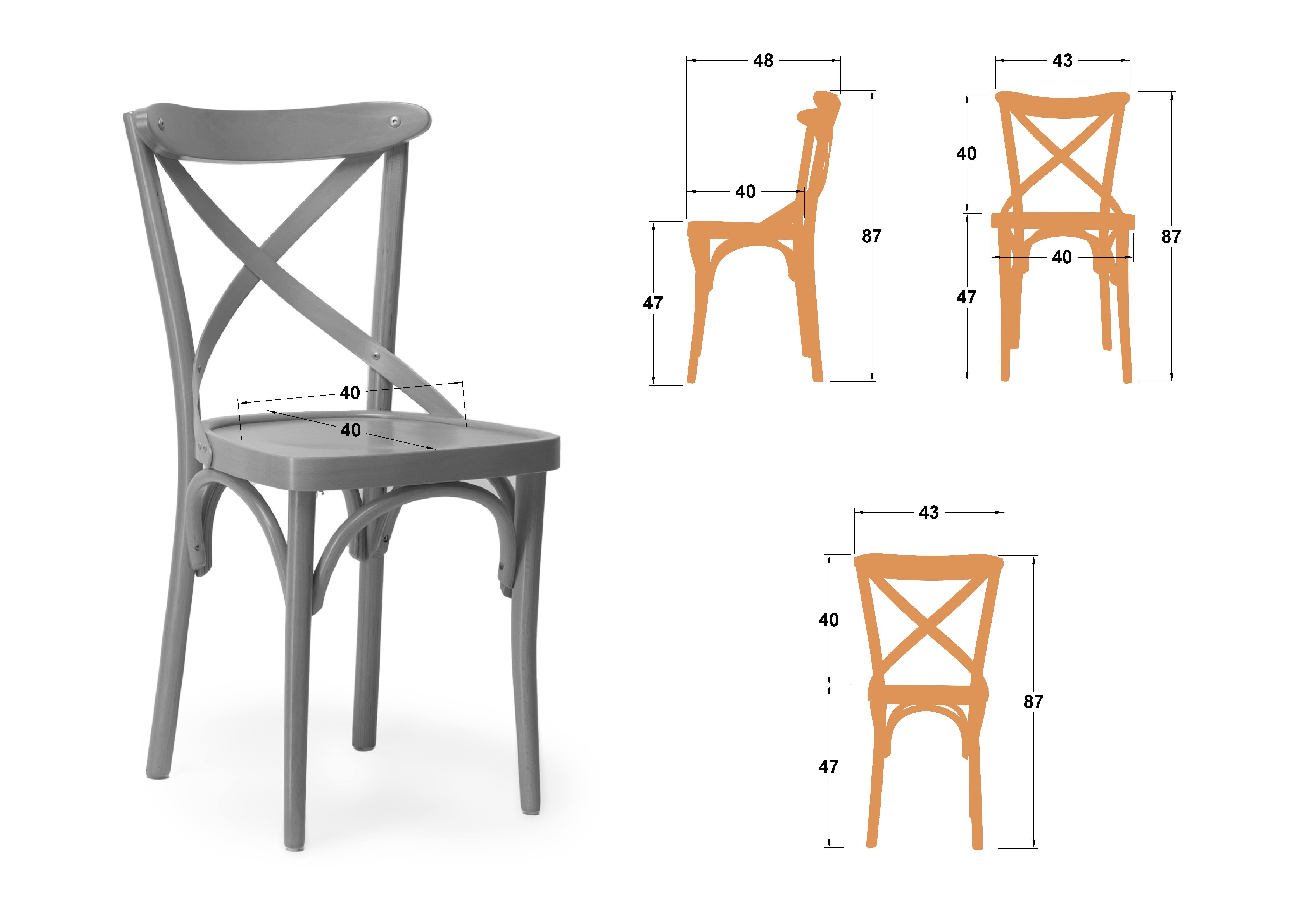 Scaun de masa Renzo, natural  2