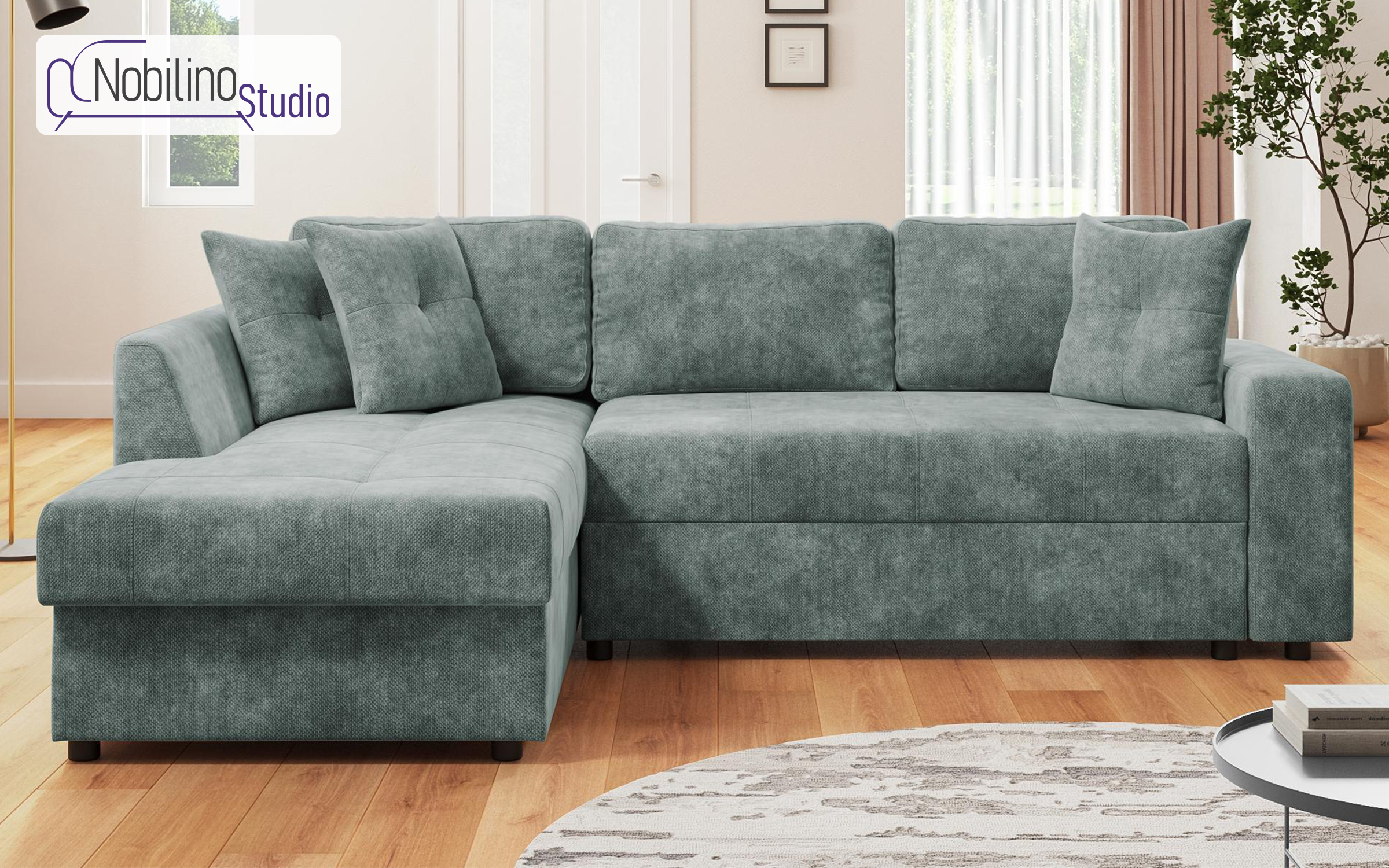 Coltar extensibil Ruben, turcoaz  1