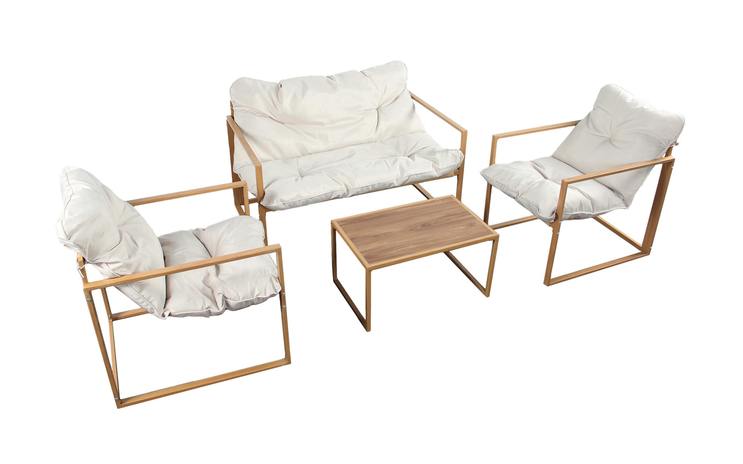 Set masa + scaune Monter, natural  2