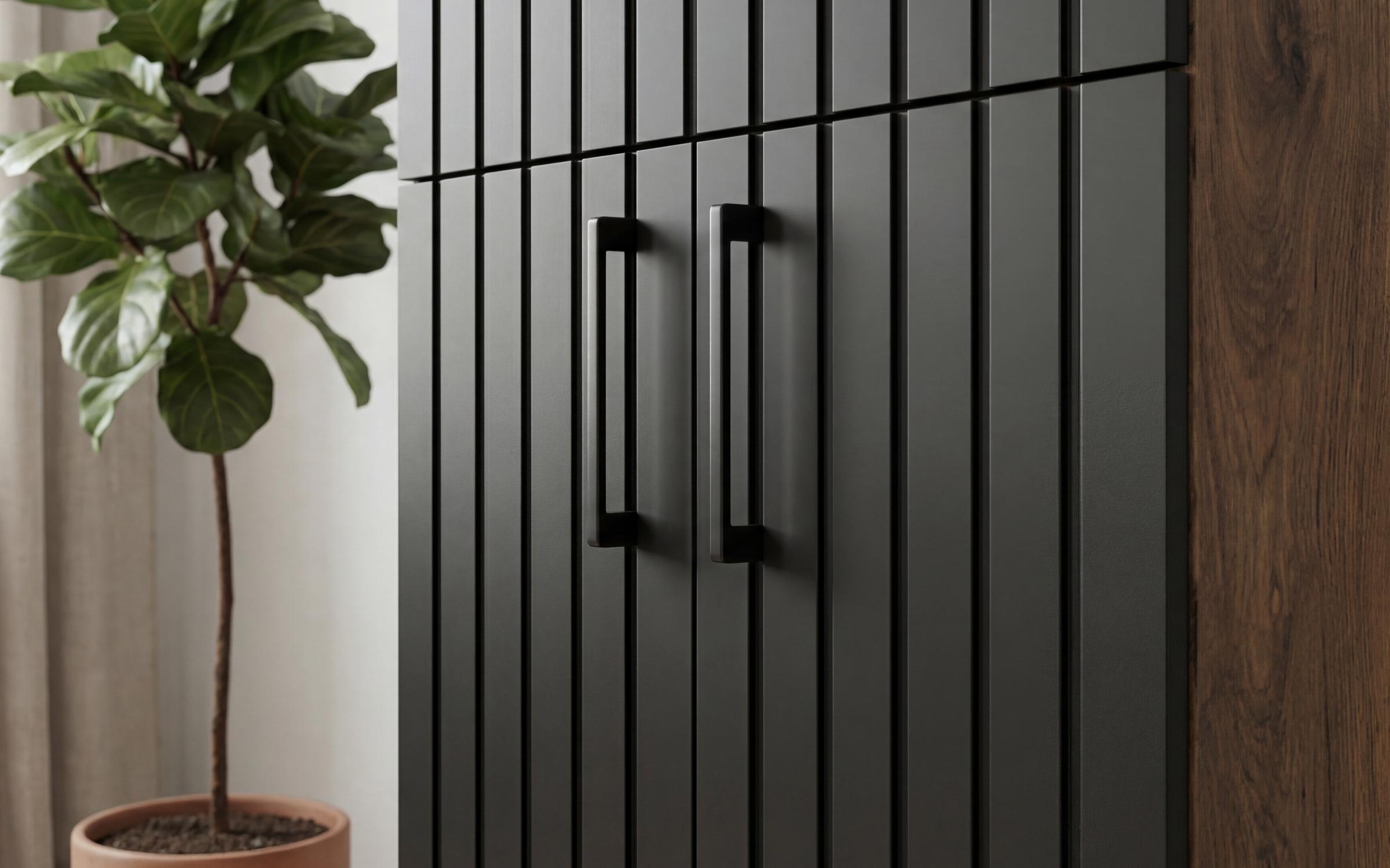 Comoda Senso, stejar scandinav inchis + negru mat  3