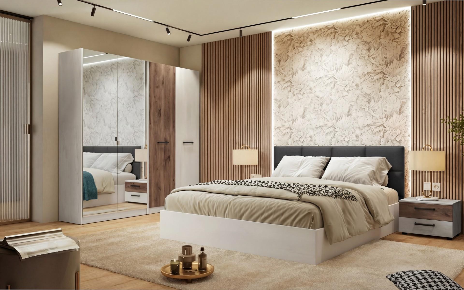 Noptiera Keti, Silk + stejar scandinav inchis  2