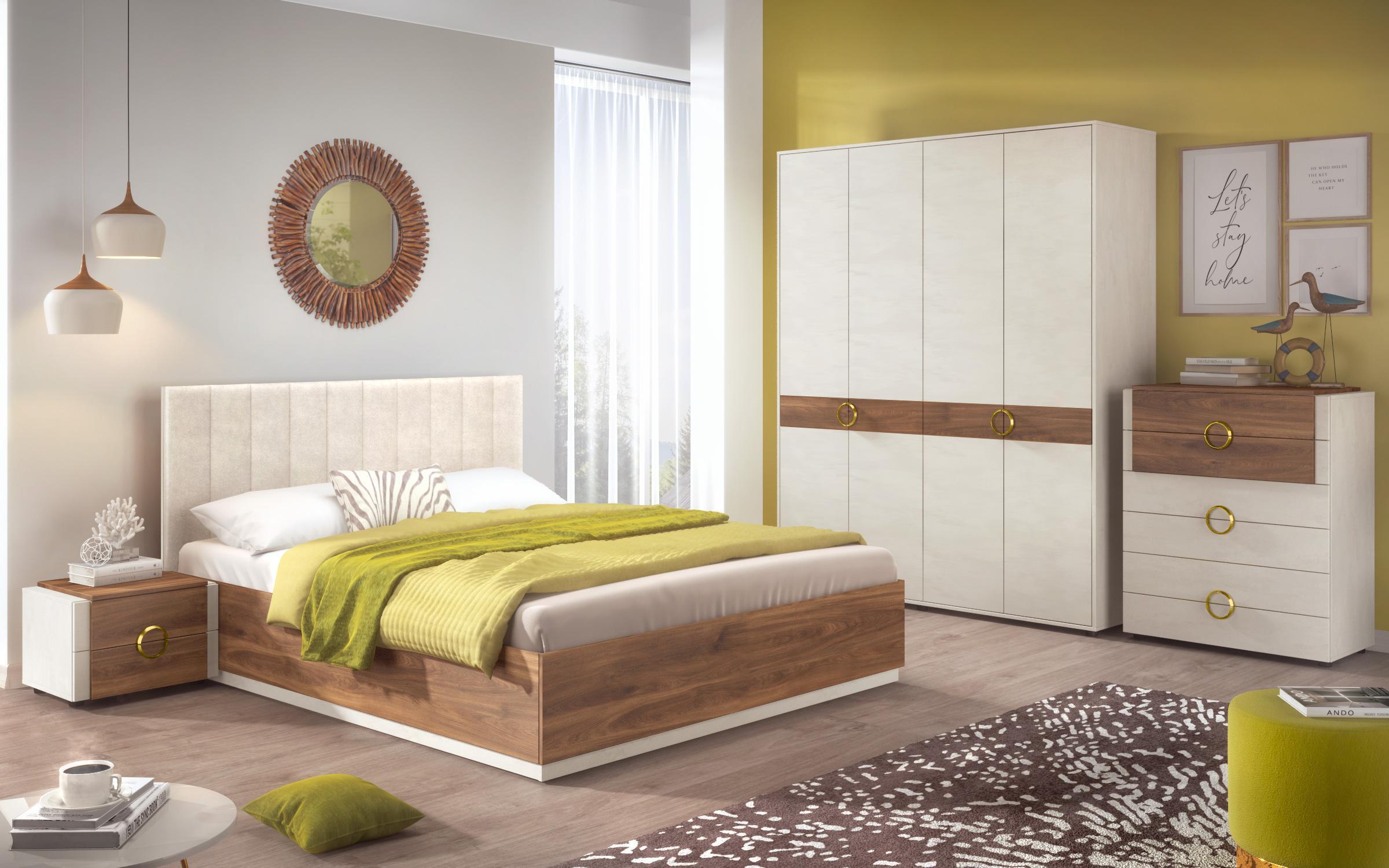 Noptiera Aronda, Silk + stejar coniac  4