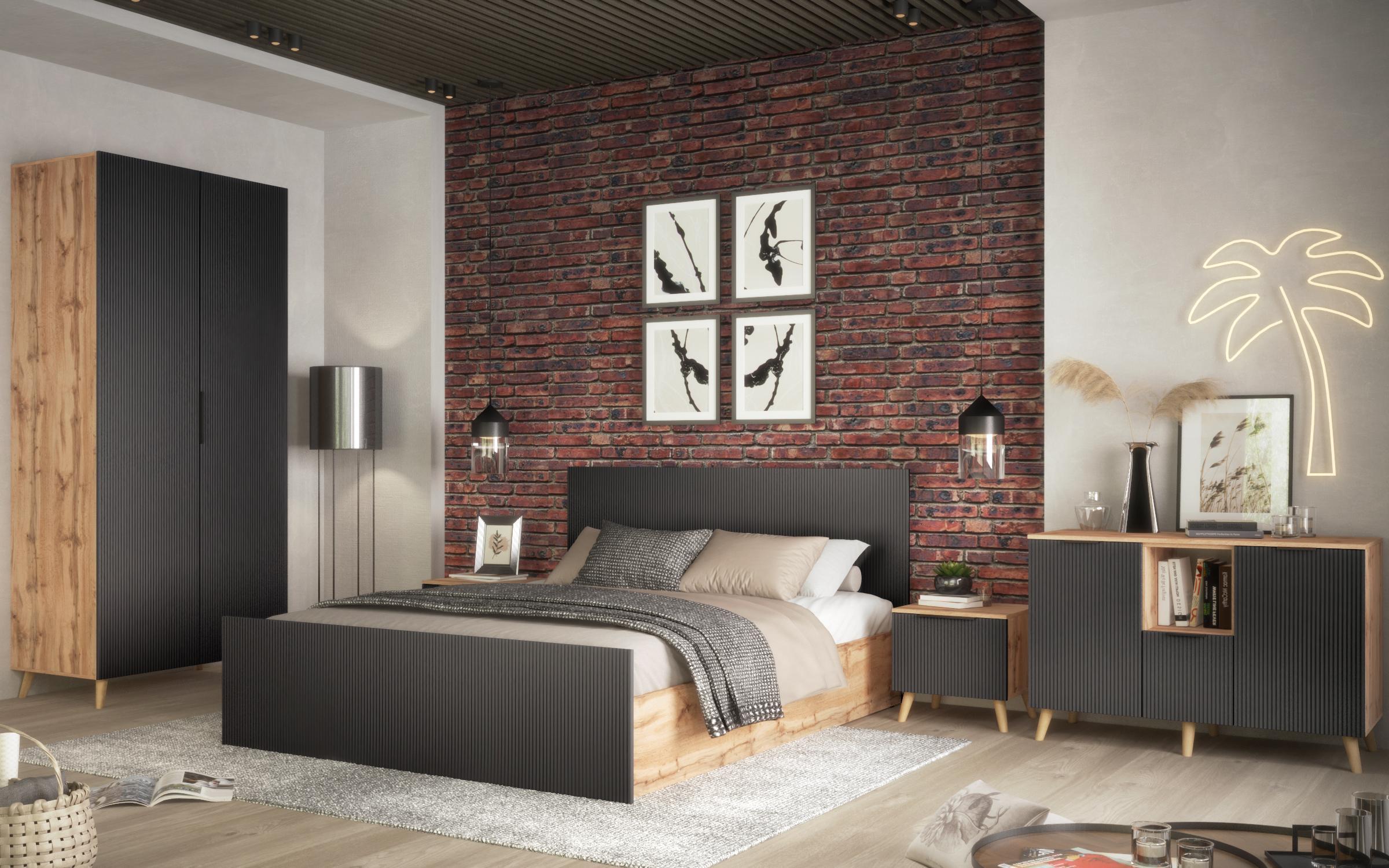 Comoda Leti, stejar apalaci + quartz 7
