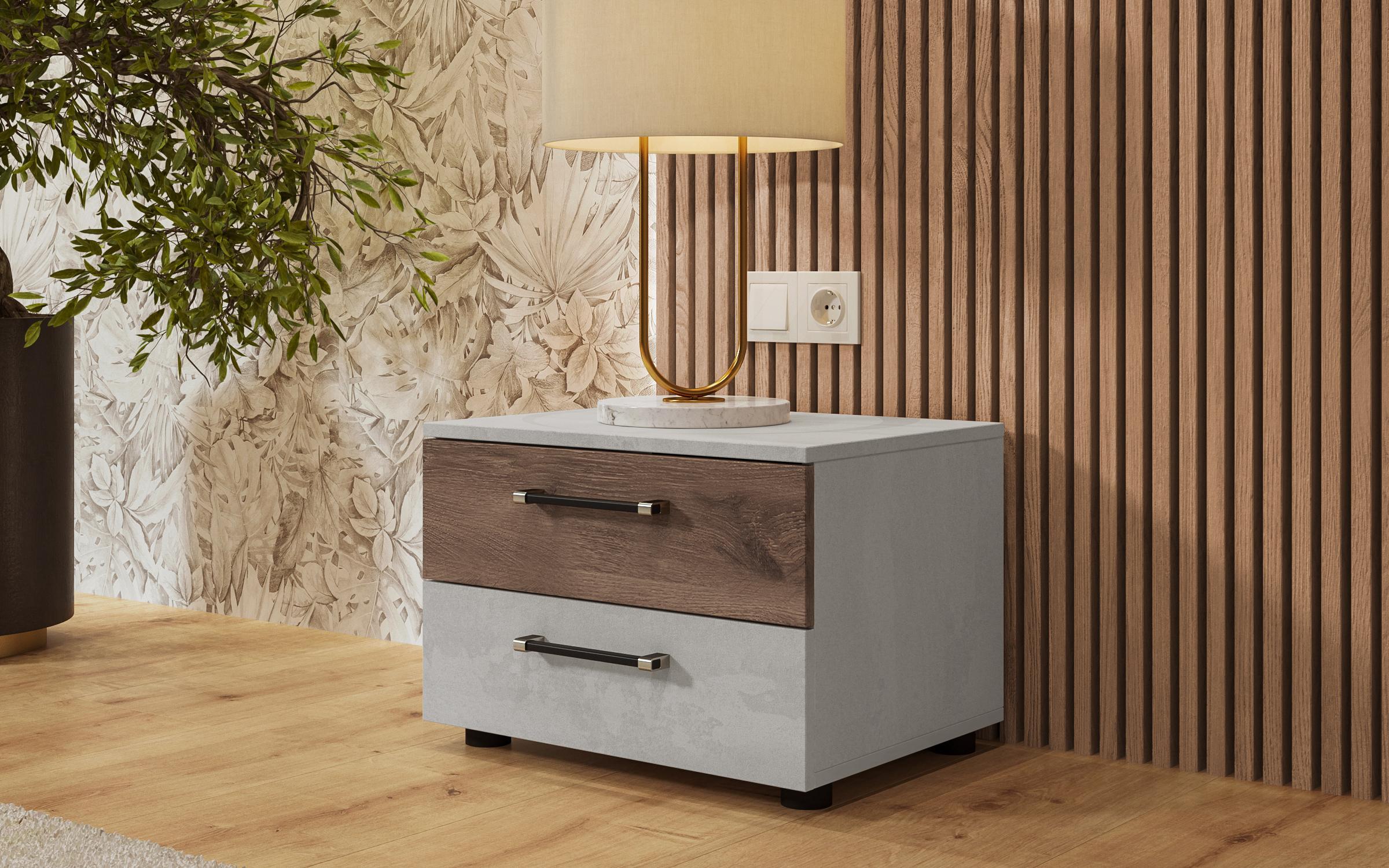 Noptiera Keti, Silk + stejar scandinav inchis  1