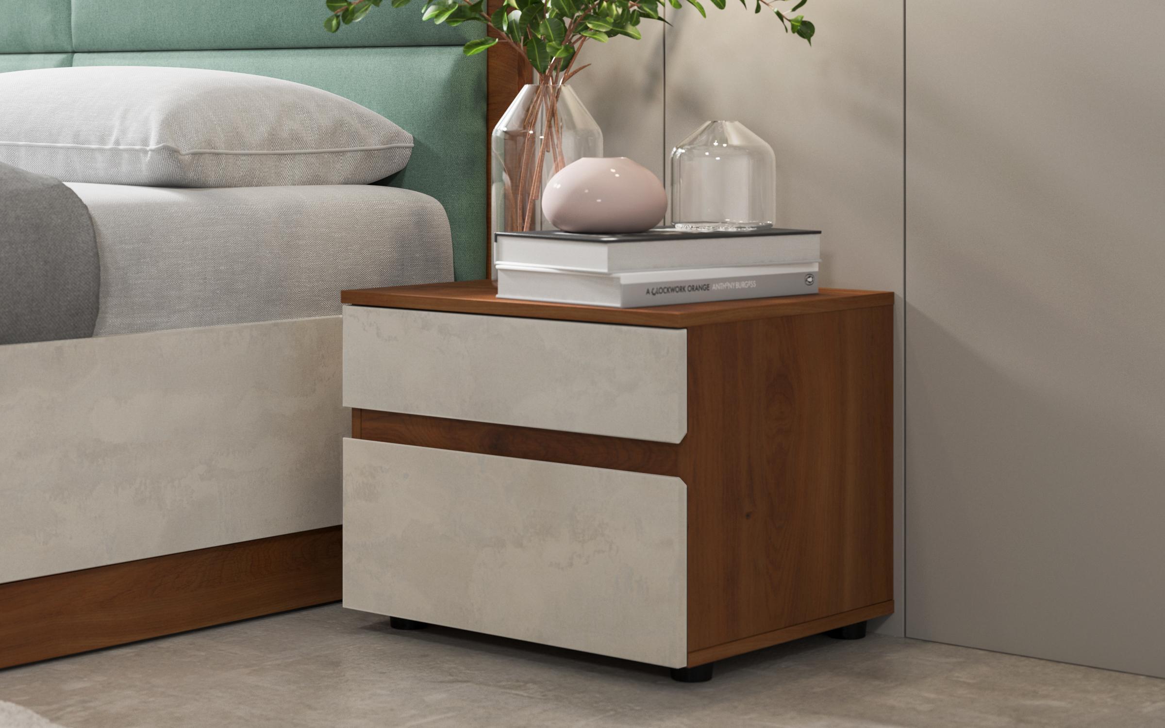 Noptiera Valenti, stejar coniac + Silk  1