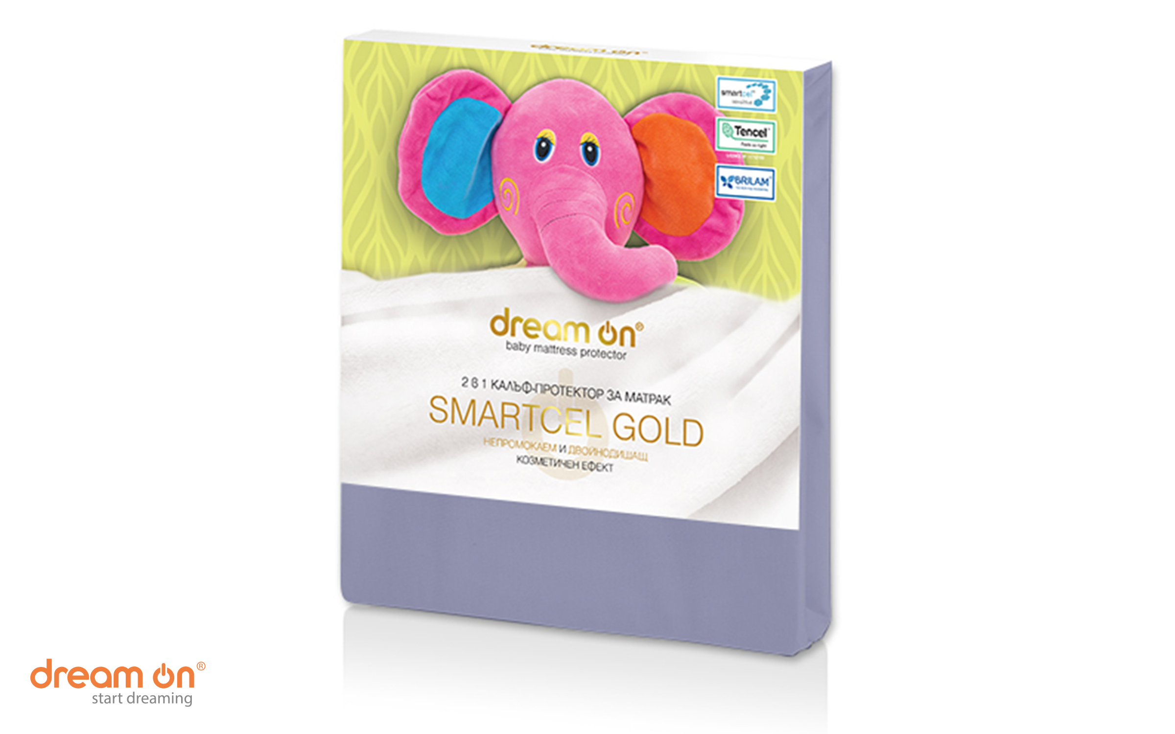 Protector pentru saltea 60/120 Smartcel Gold, gri  2