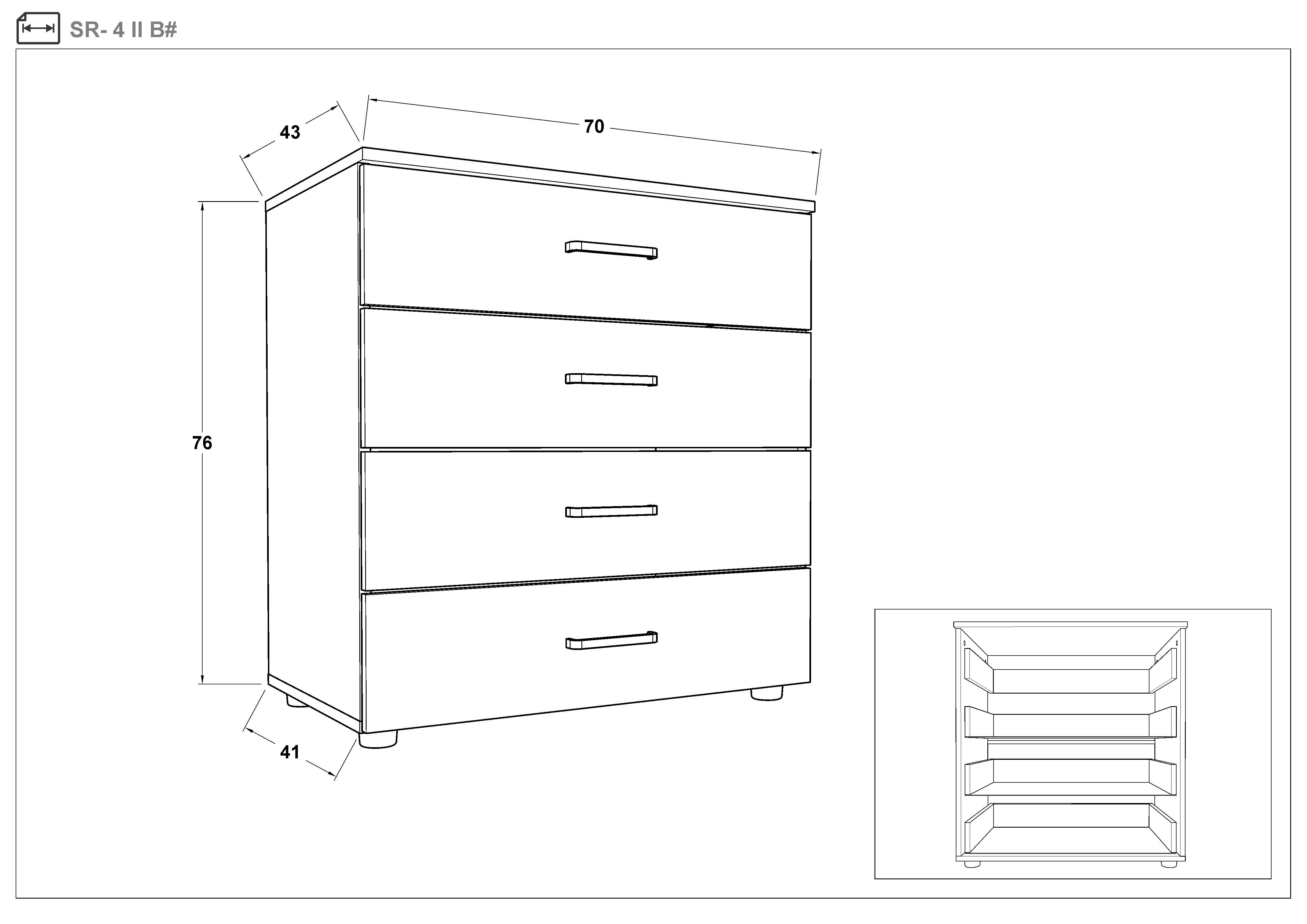 Comoda SR-4, stejar sonoma  2