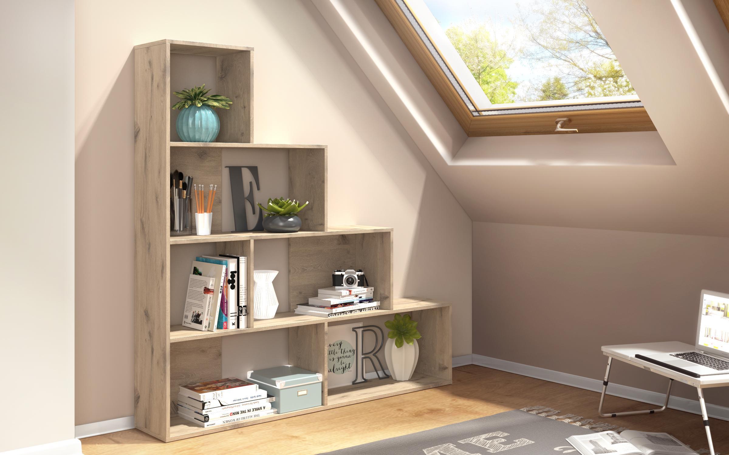 Etajera Ankora, stejar scandinav deschis  1