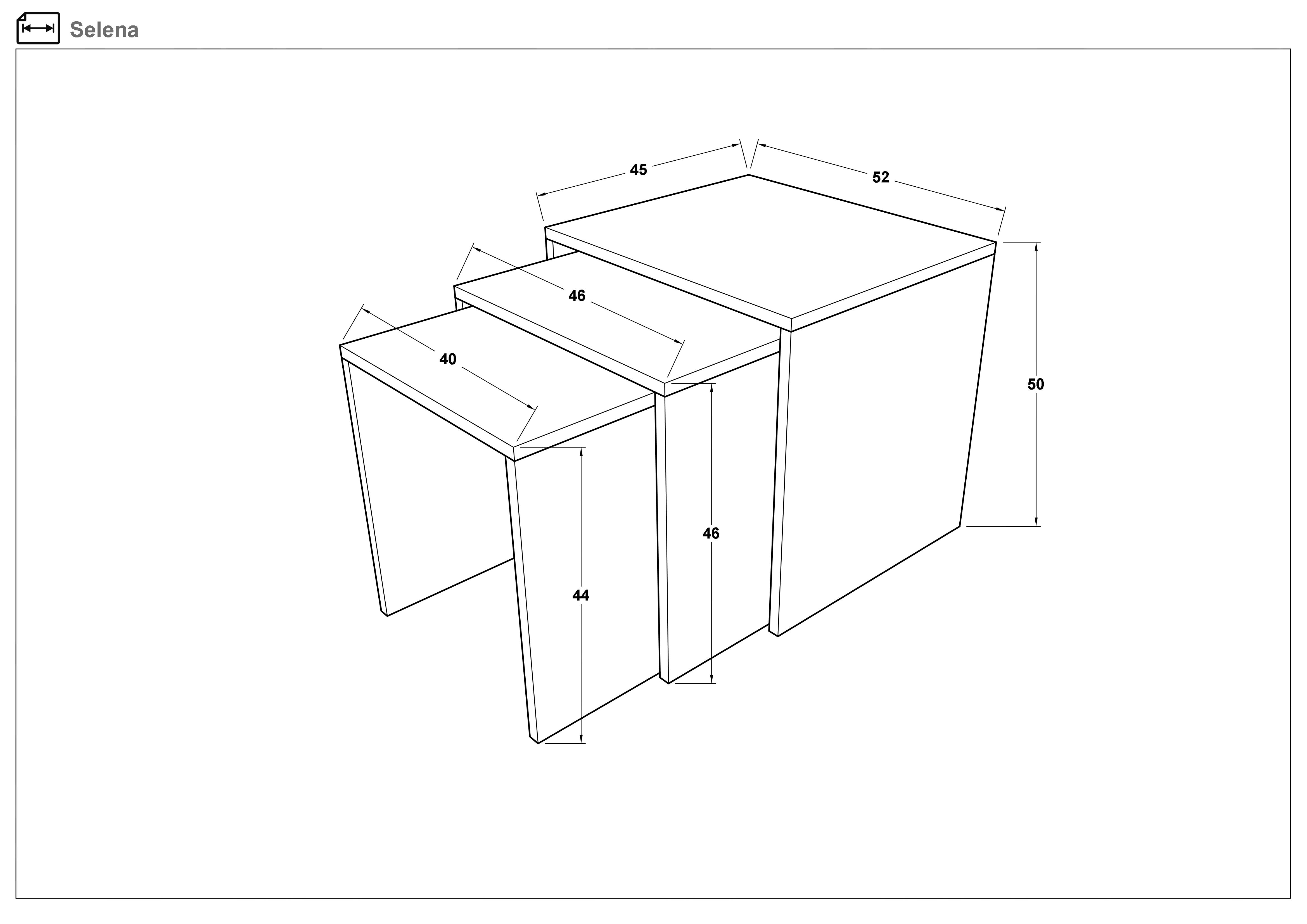 Журнальный столик Селена 3 в 1, дуб эвок  2