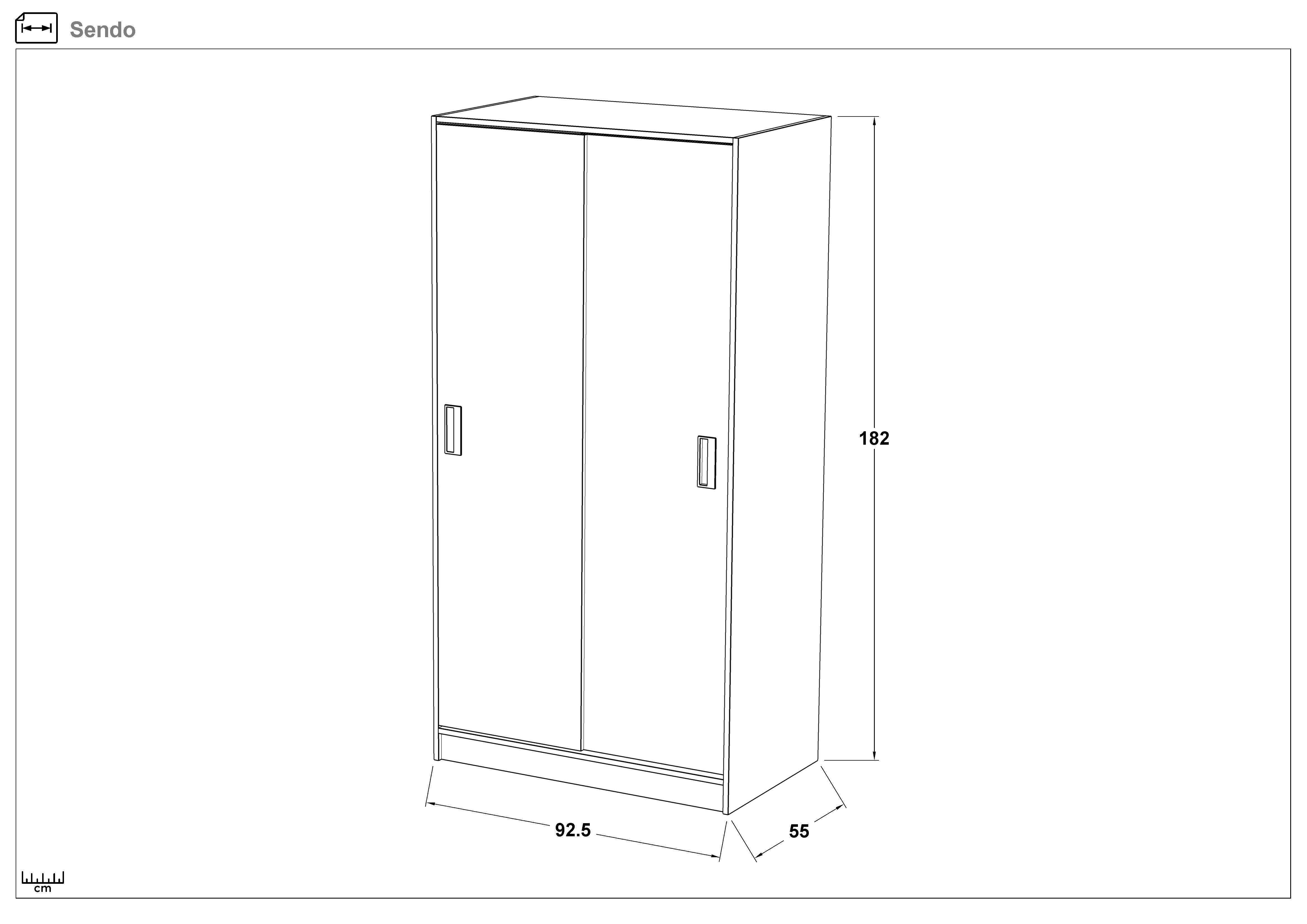 Dulap Sendo, stejar scandinav deschis  2
