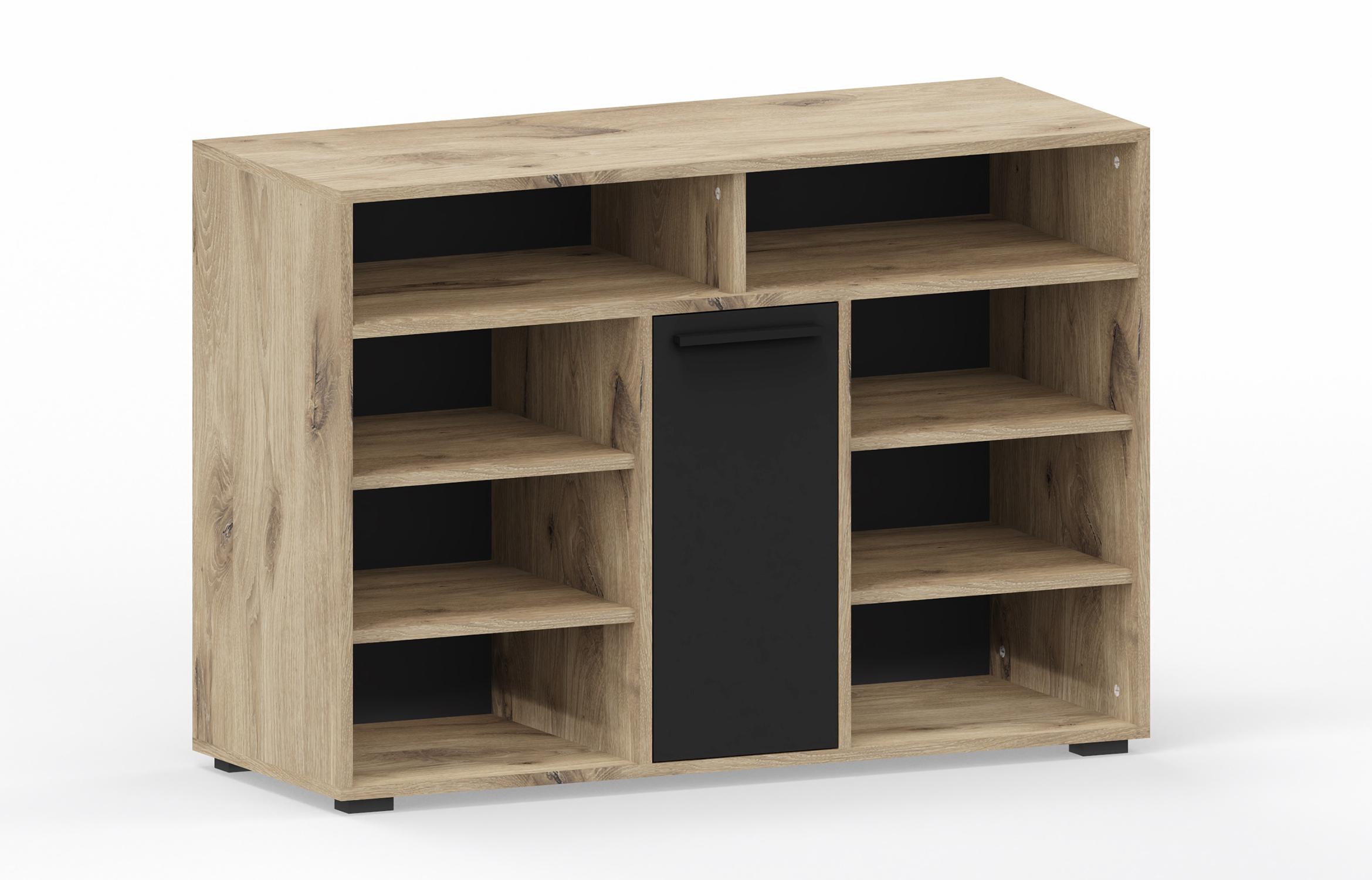 Comoda Sergio A, stejar viking + negru  1