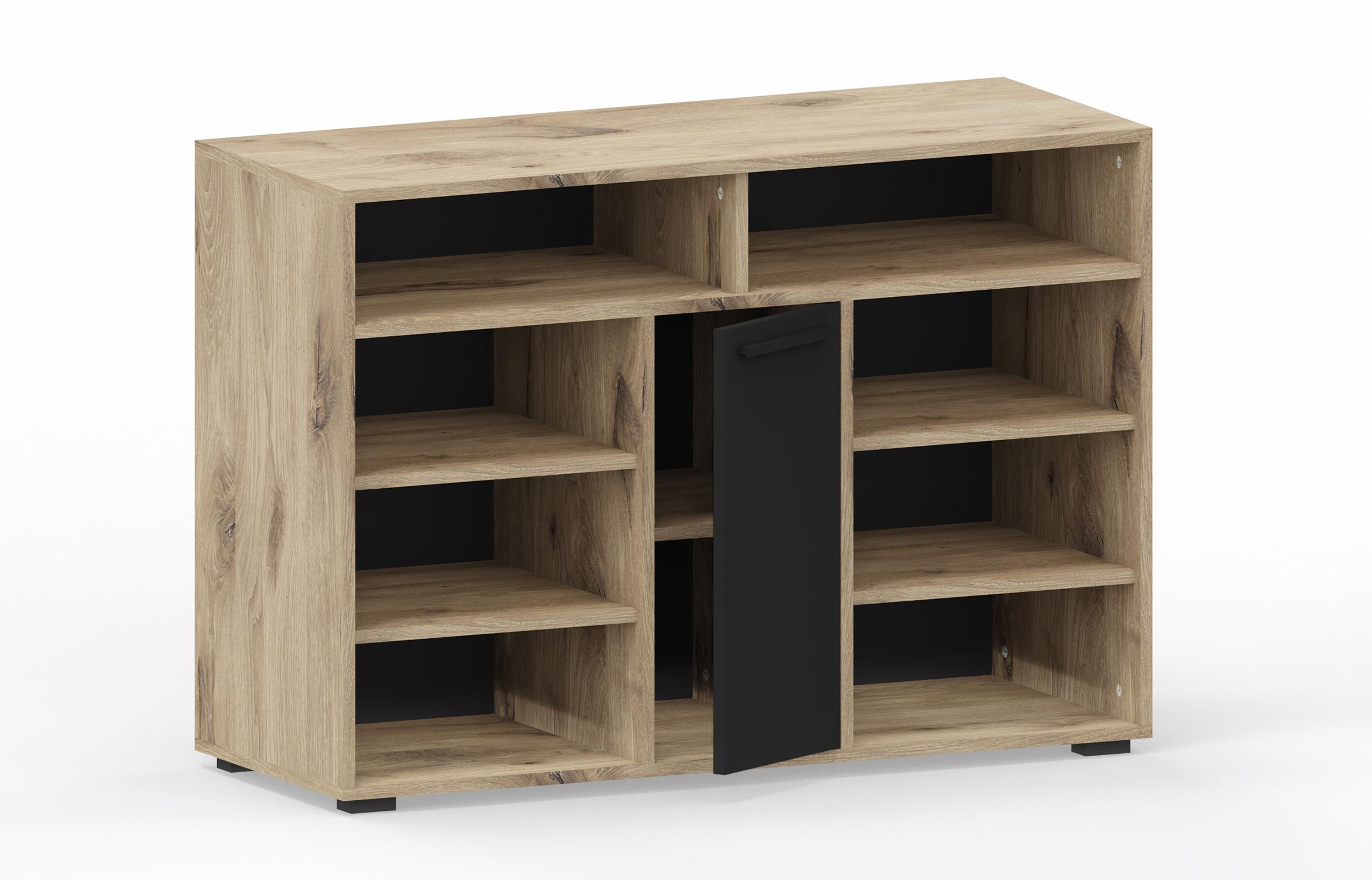 Comoda Sergio A, stejar viking + negru  2