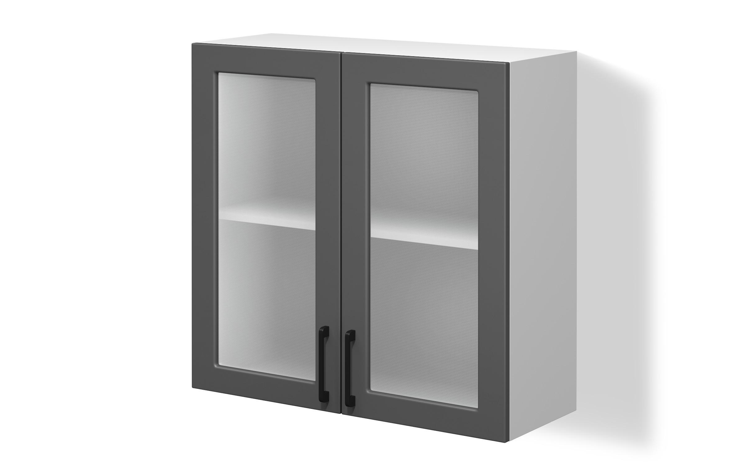 Dulap-vitrina de bucatarie Hana Classic 43, antracit mat  1