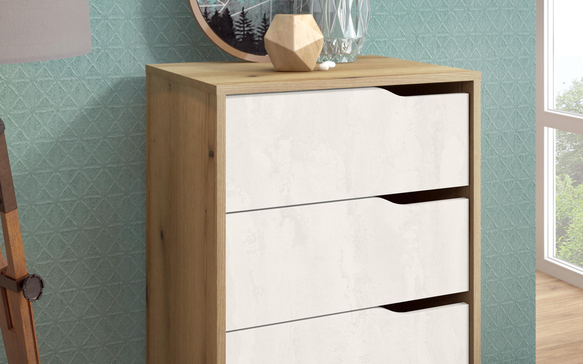 Comoda Morano B, Silk + stejar evoc  4