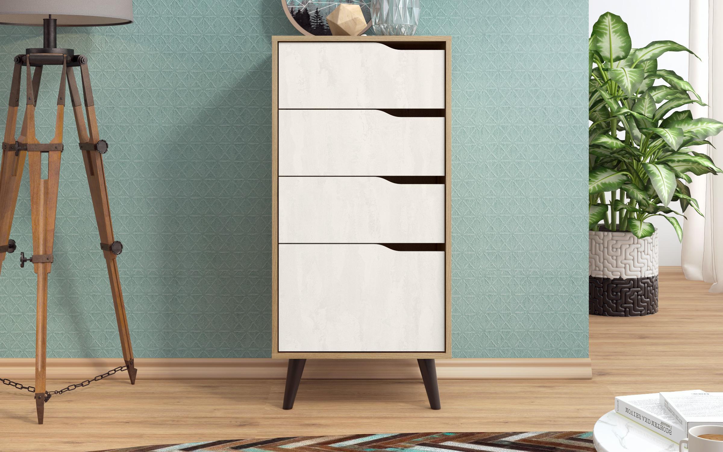 Comoda Morano B, Silk + stejar evoc  2