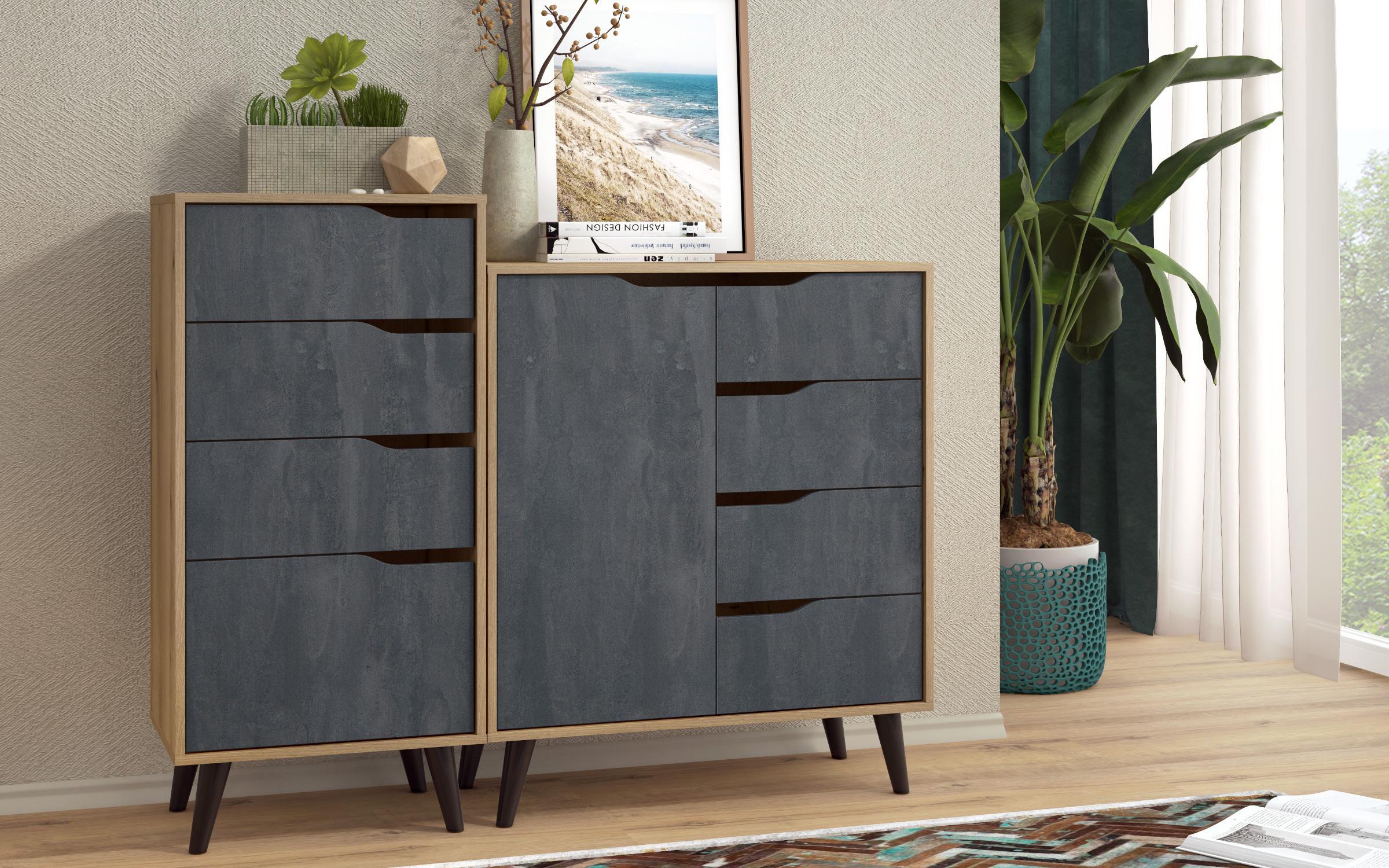 Comoda Morano B, magma + stejar evoc  6