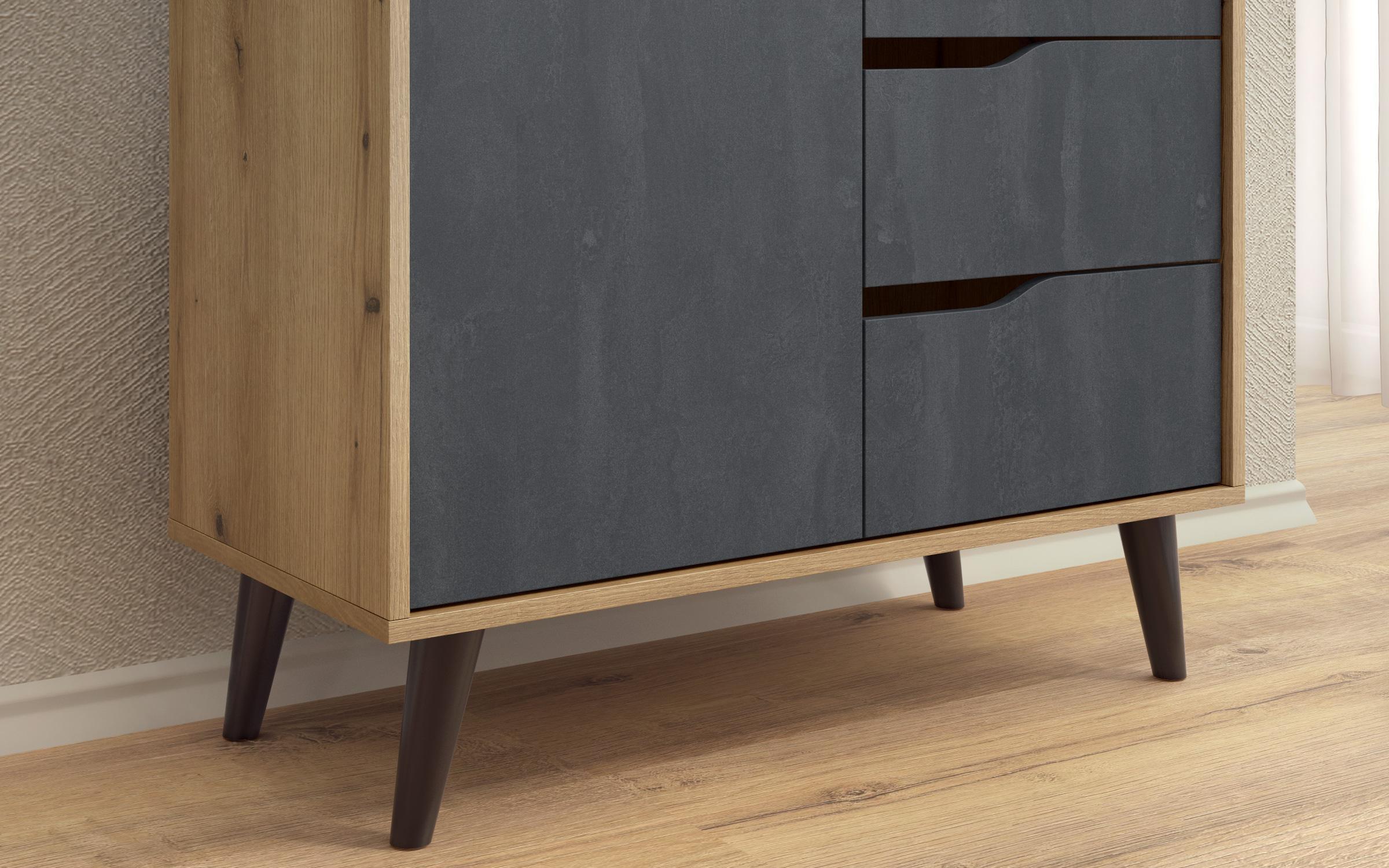 Comoda Morano C, stejar evoc + magma  4