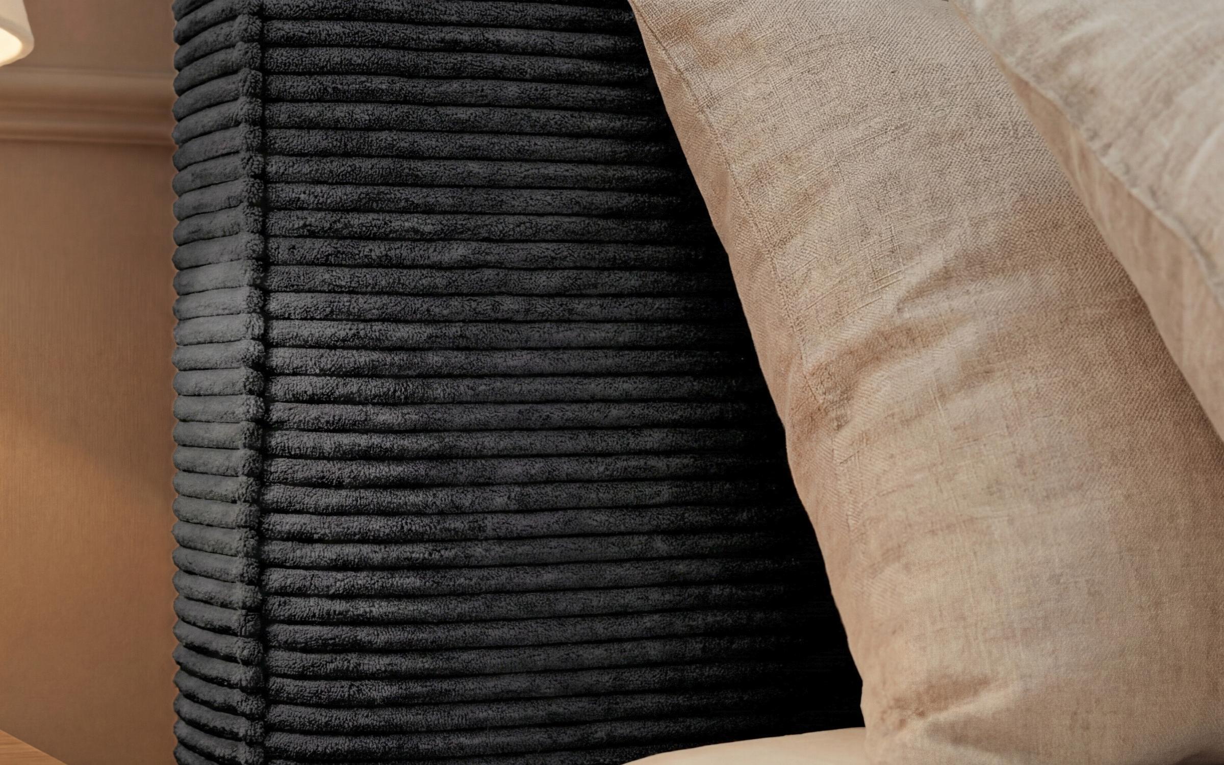 Pat dublu tapitat 160/200 Siera, gri inchis  4