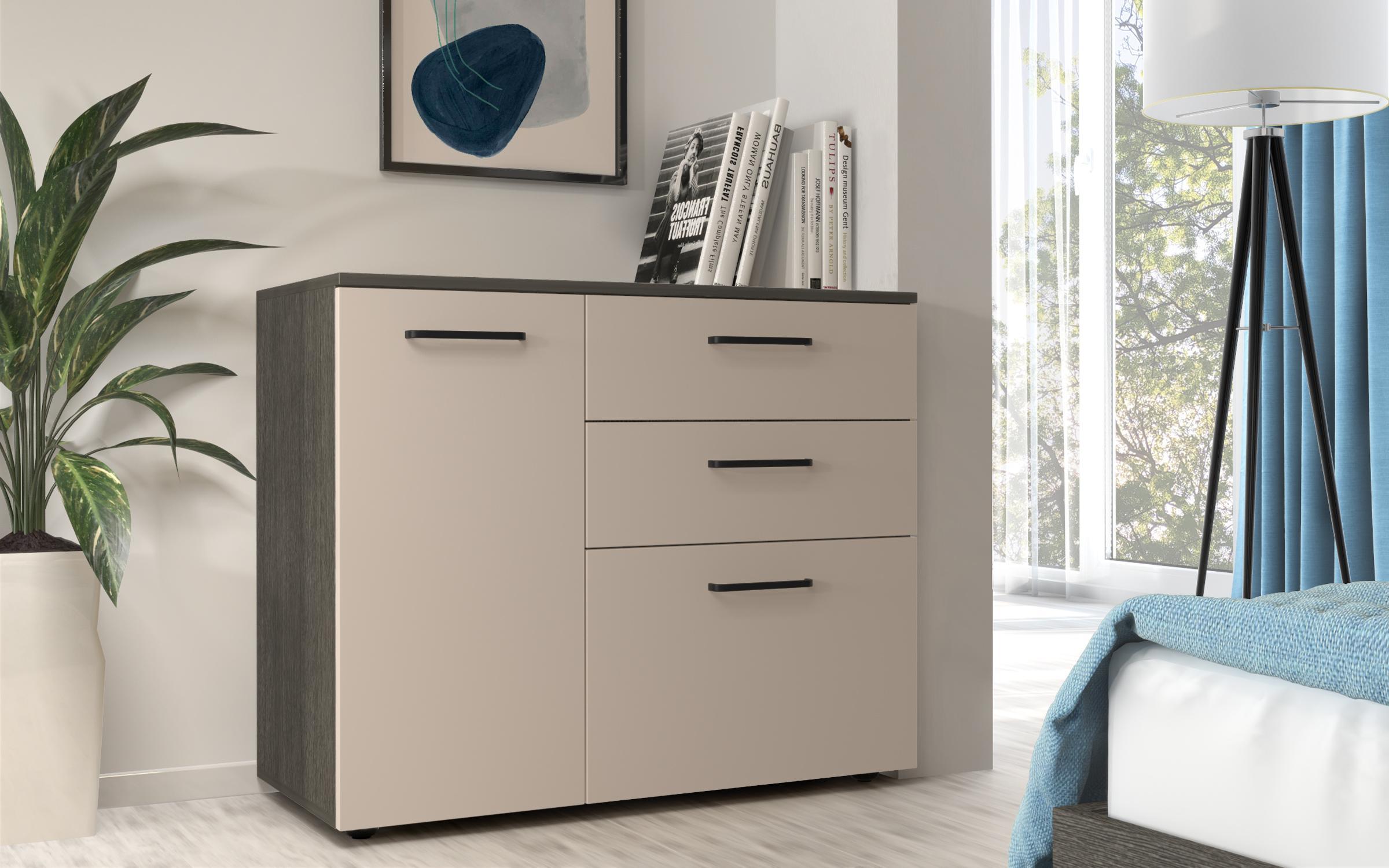 Comoda Aston, stejar antracit + casmir  1