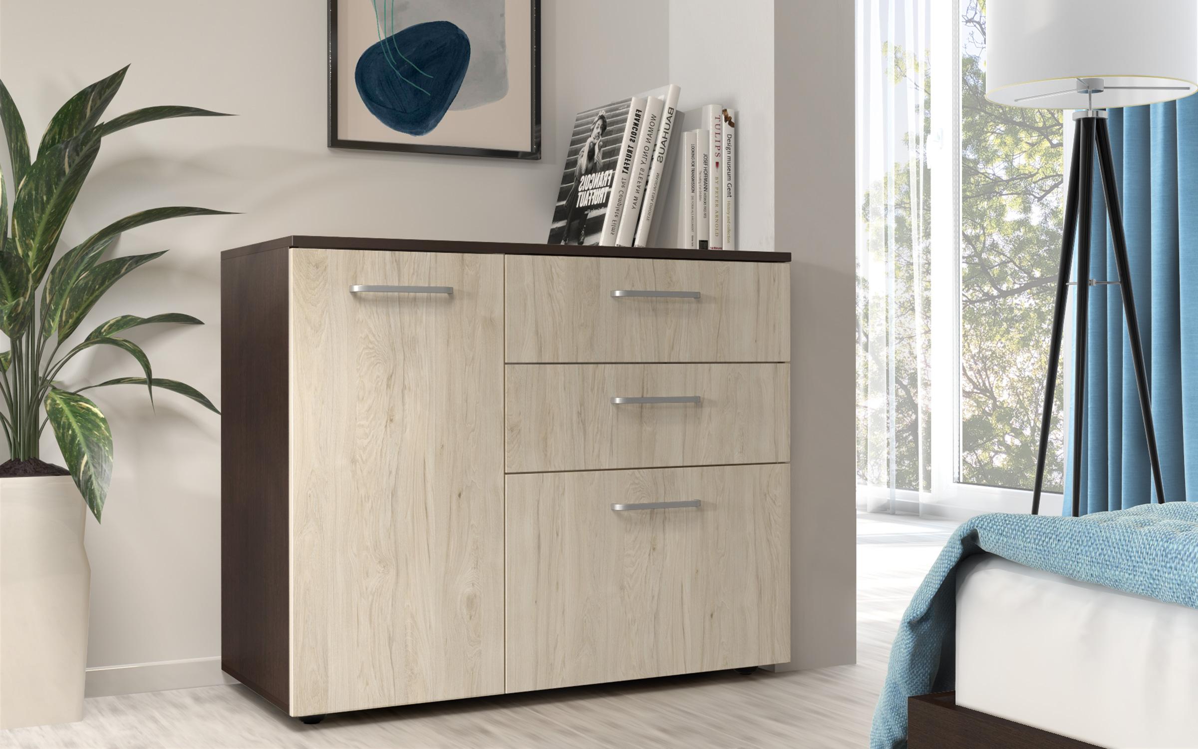 Comoda Aston, wenge + rockford deschis  1
