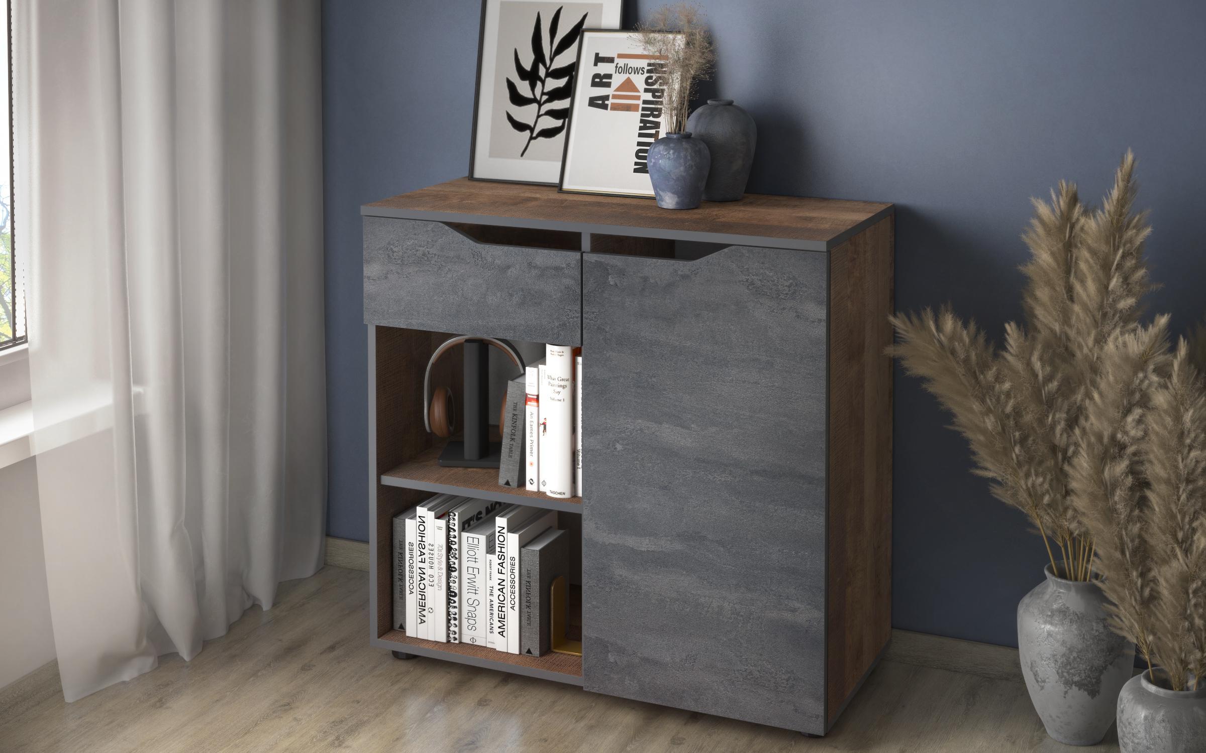 Comoda Chico, stejar colonial + Magma  3