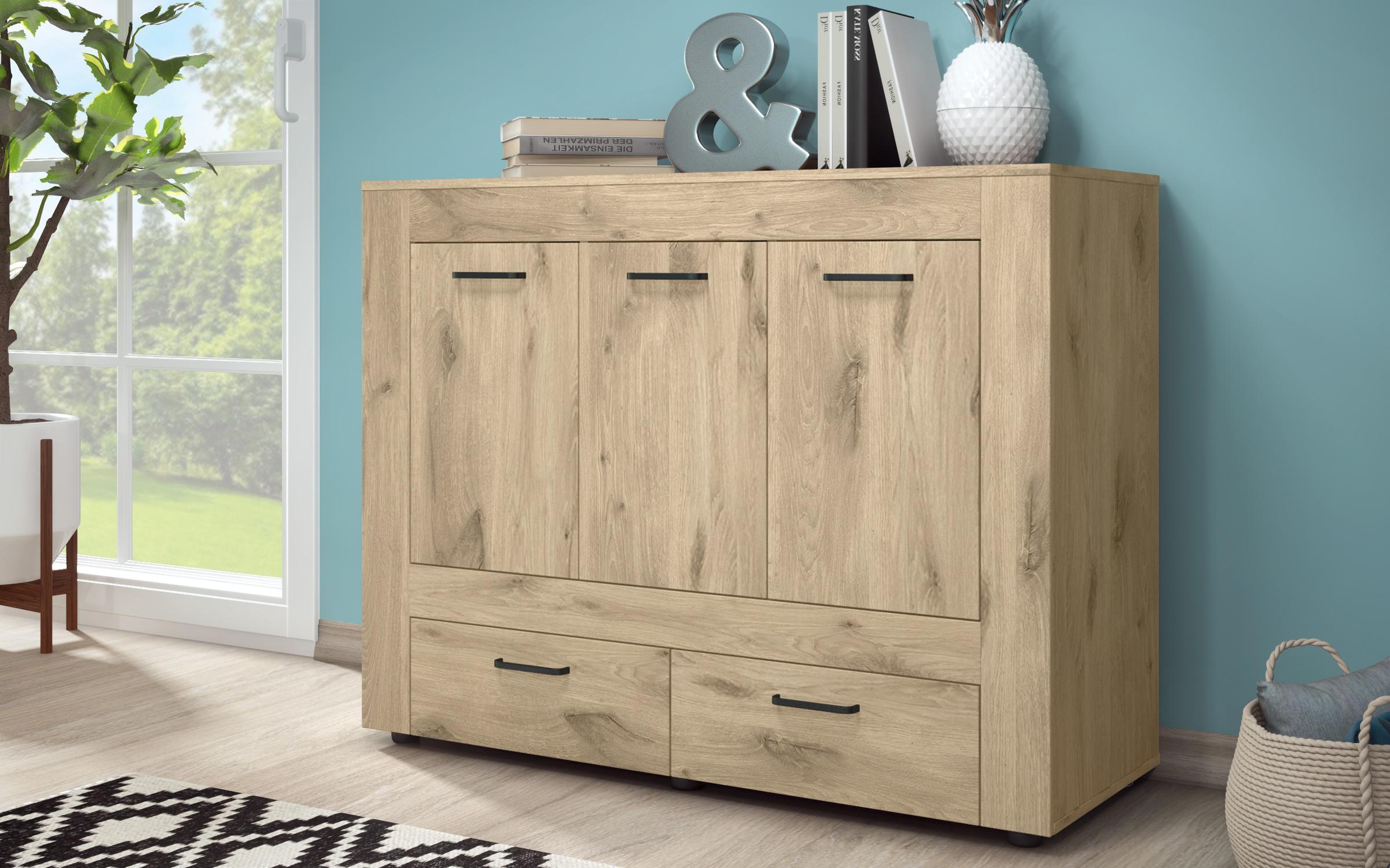 Comoda Credo, stejar scandinav deschis  2
