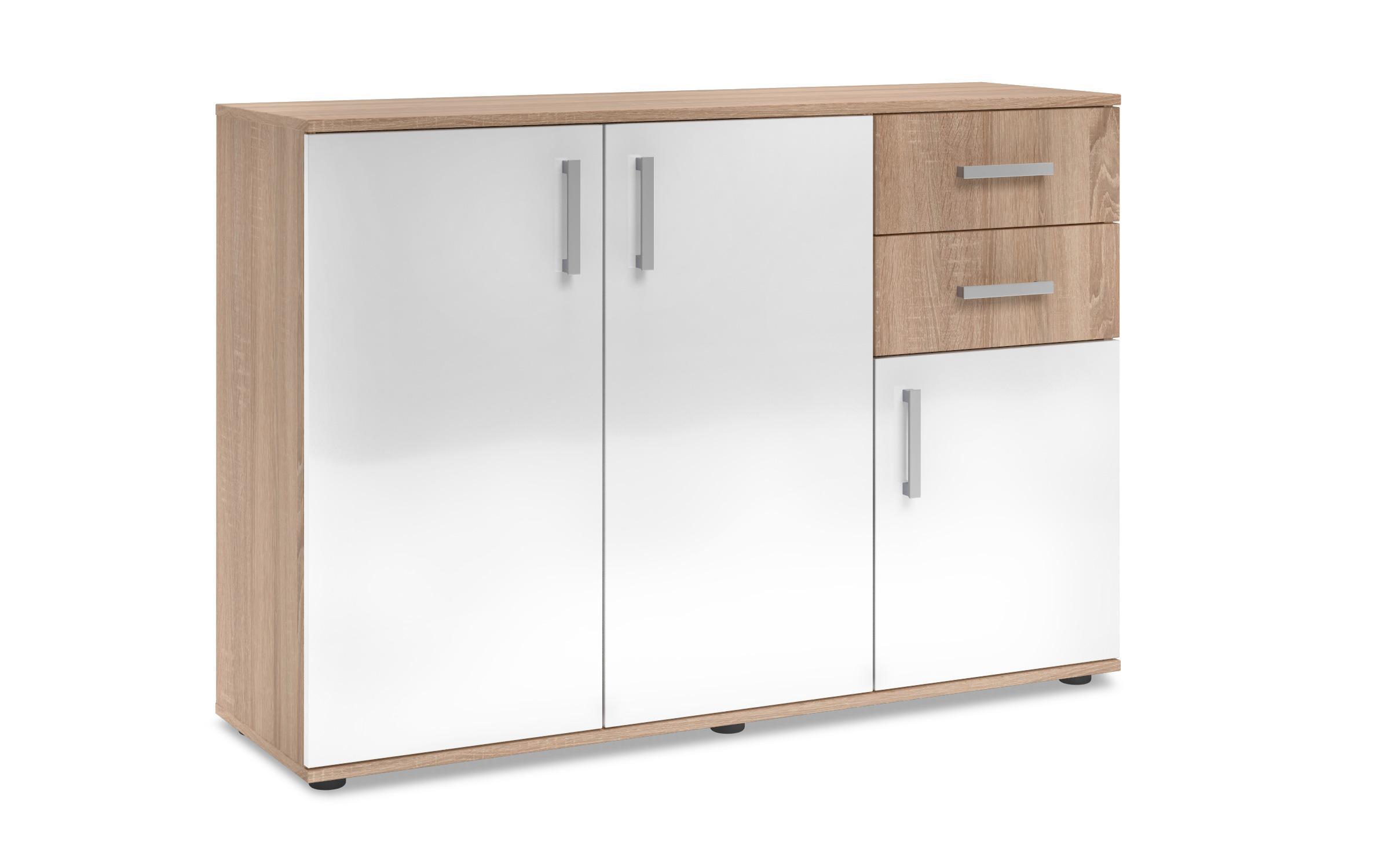 Comoda Lorneto, stejar sonoma + alb  6