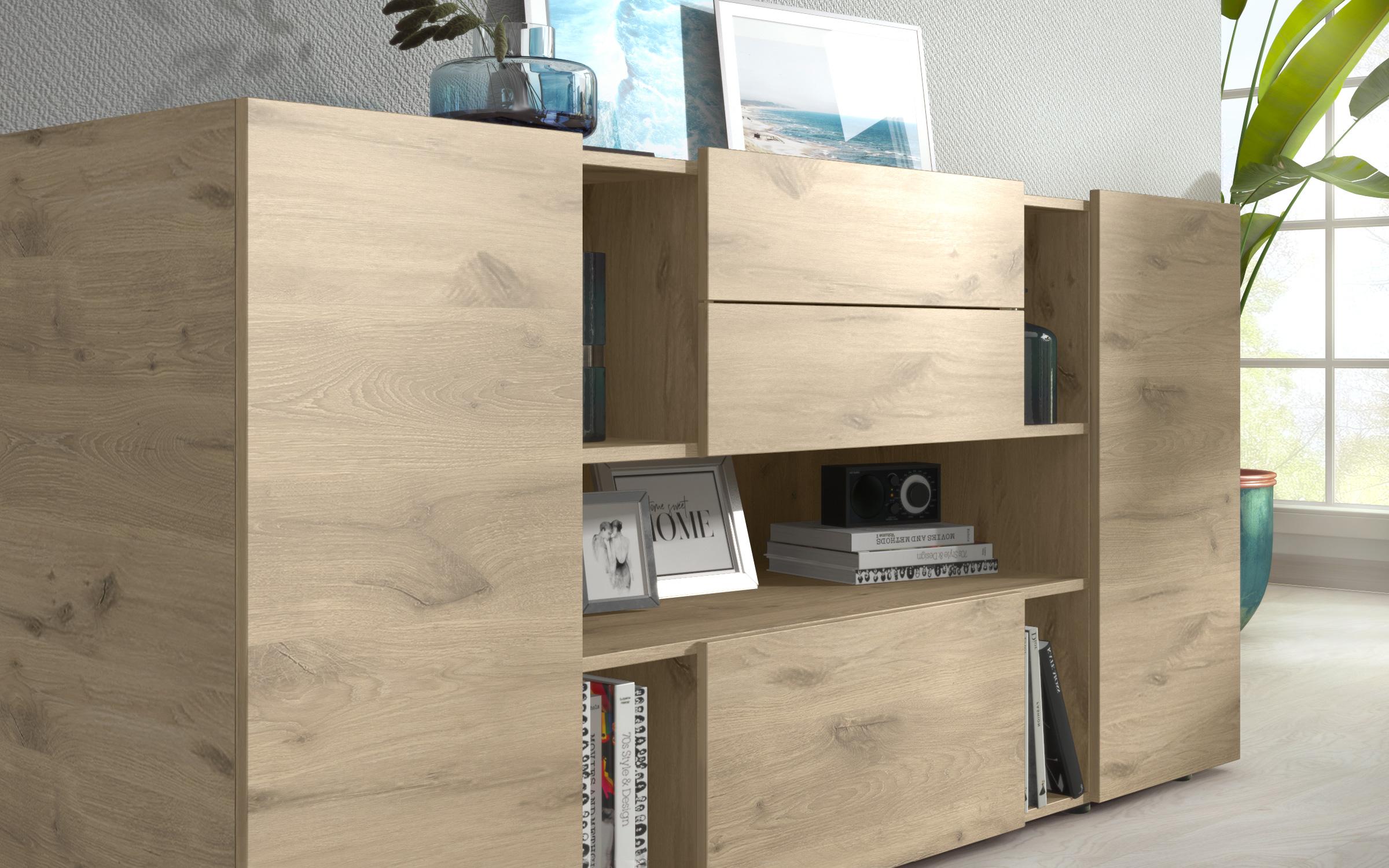 Comoda Modiliani B, stejar scandinav deschis 2