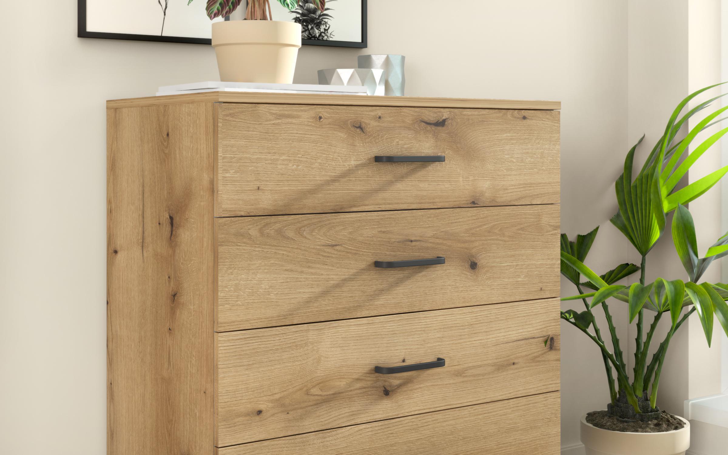 Comoda SR-5, stejar evoc + negru  3