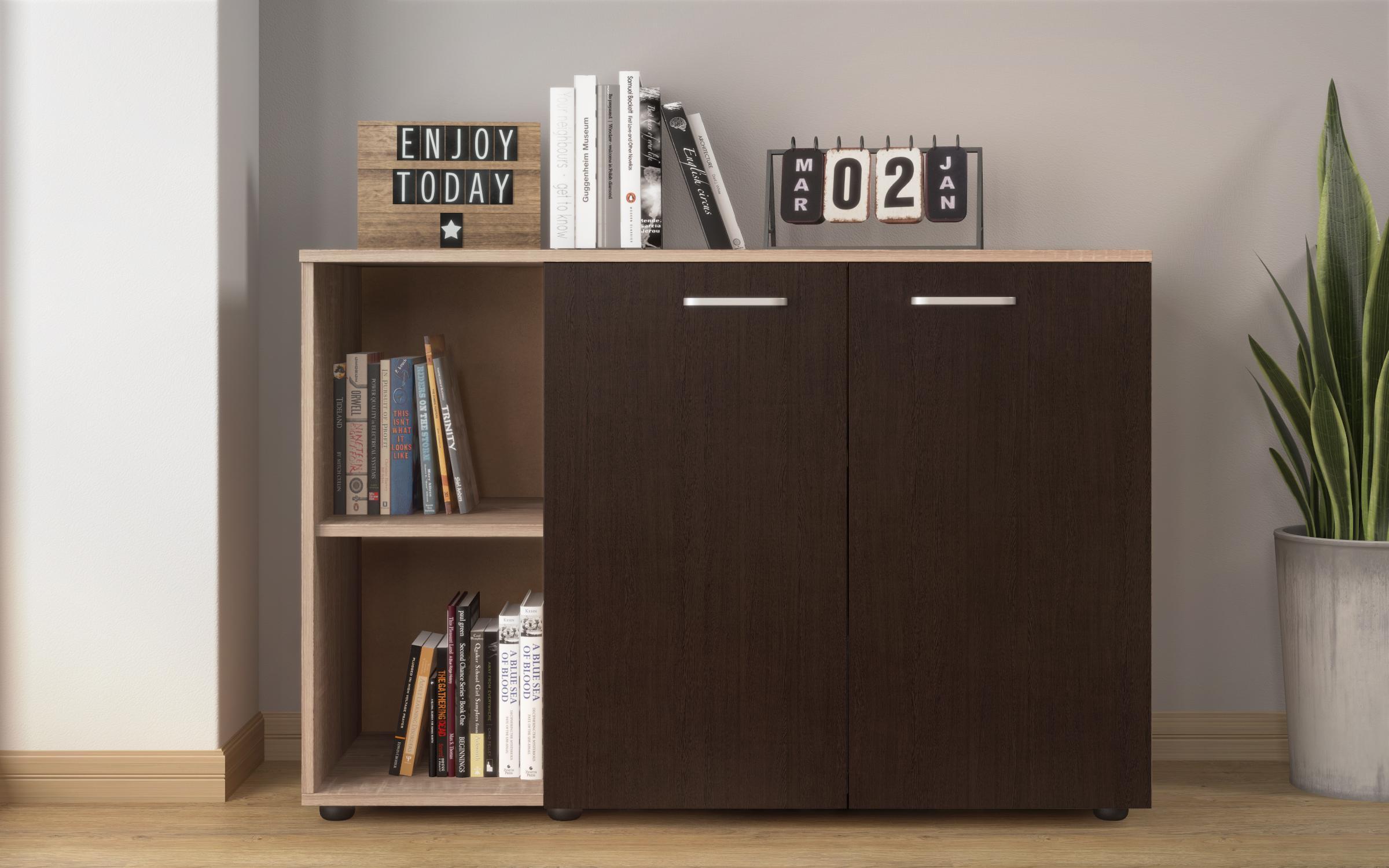 Comoda Veron L, stejar sonoma + wenge  2