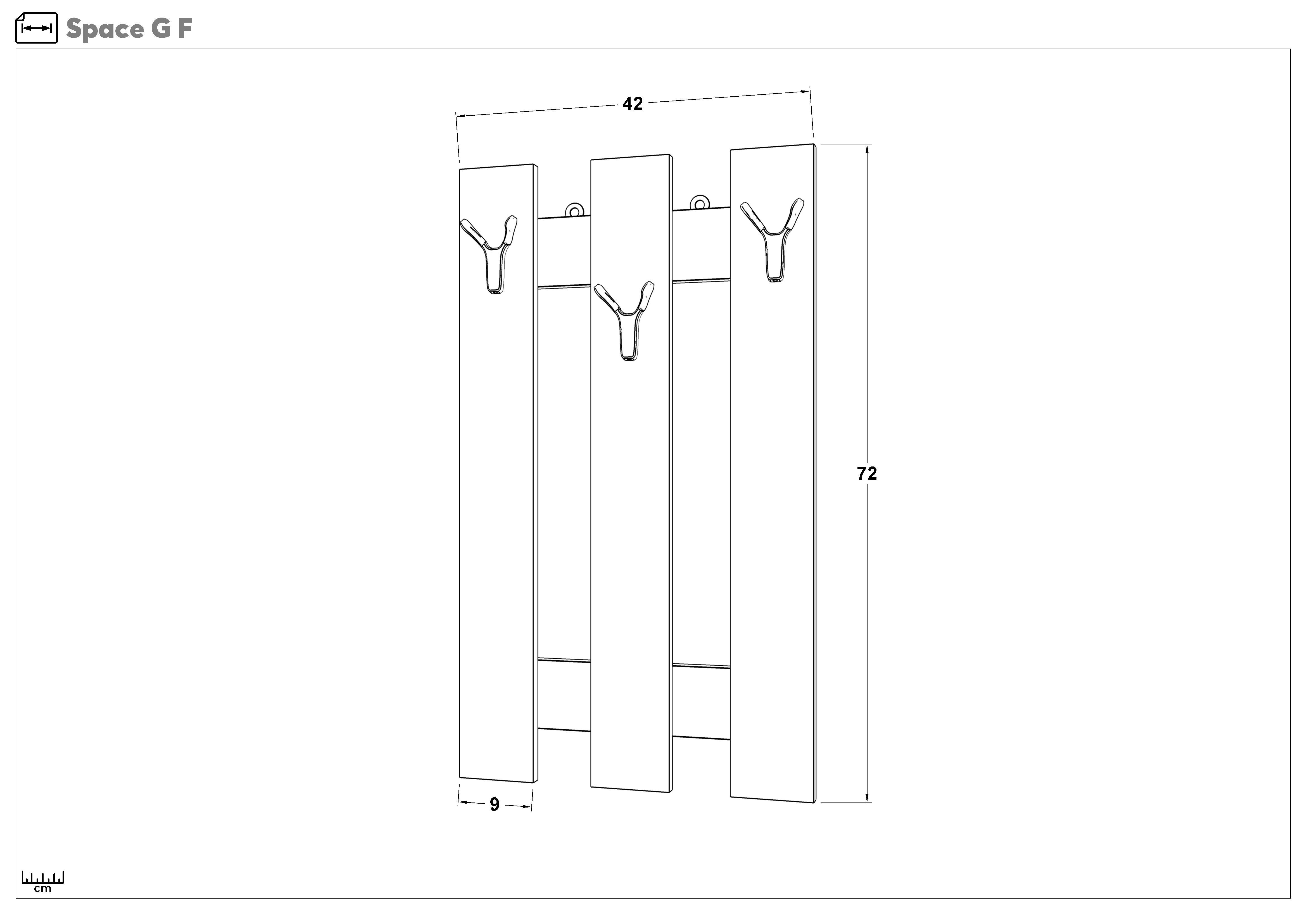 Agatatoare Space G, stejar antracit  2