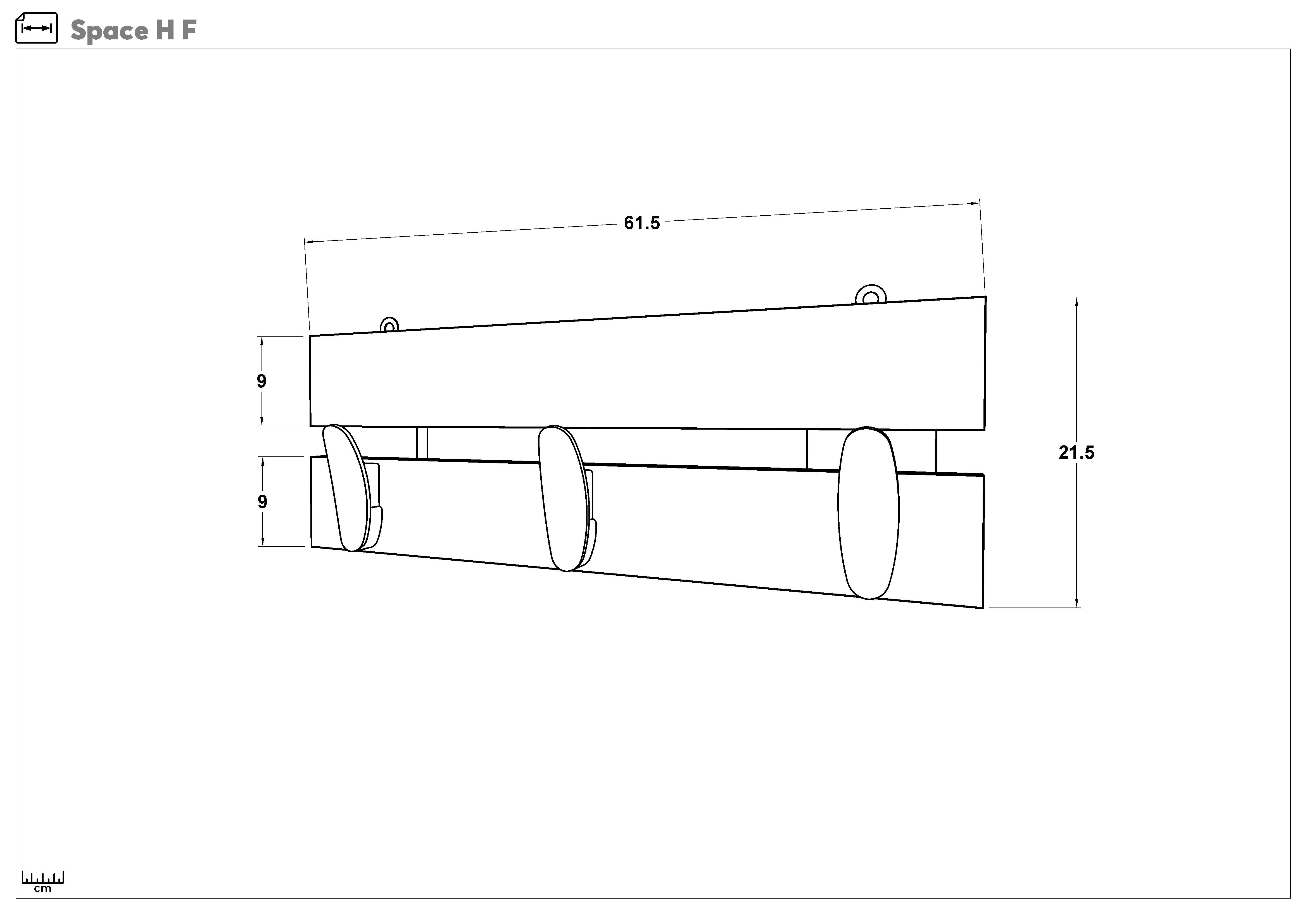 Agatatoare Space H, stejar antracit  2