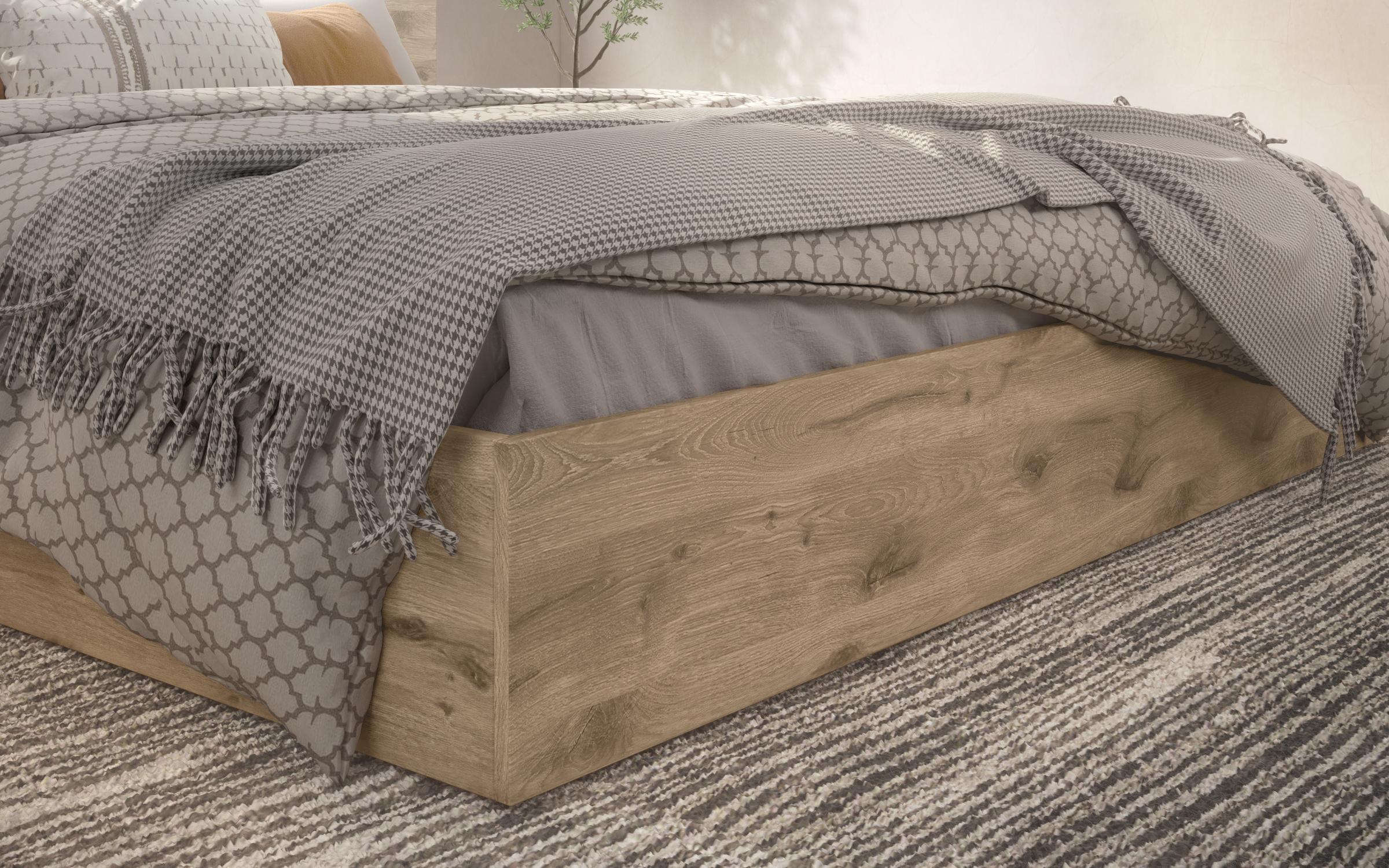 Pat dublu Katerina pentru saltea 160/200, stejar scandinav deschis  5