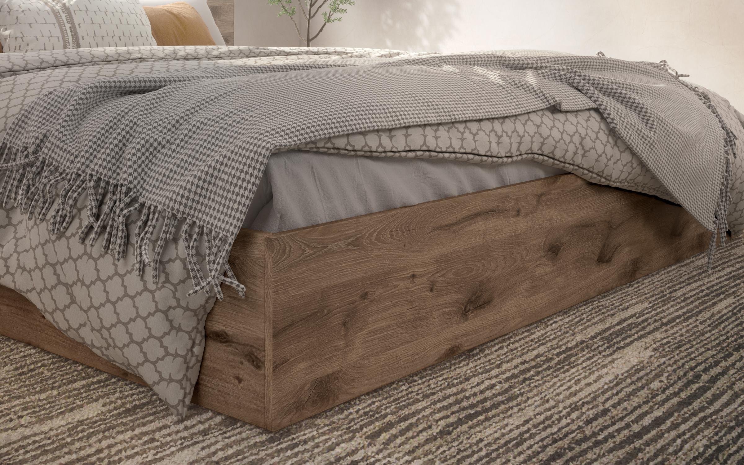 Pat dublu Katerina Fresh, pentru saltea 160/200, stejar scandinav inchis  4