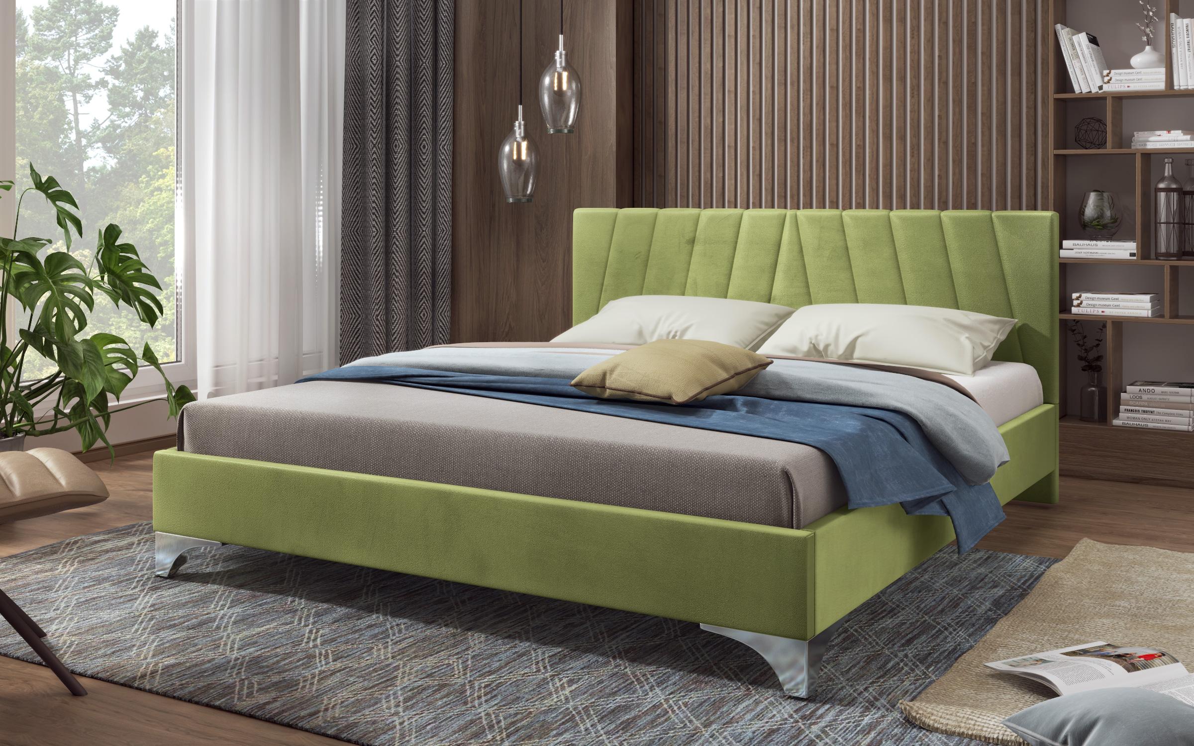 Pat dublu Martela pentru saltea cu doua fete 180/200, verde  1