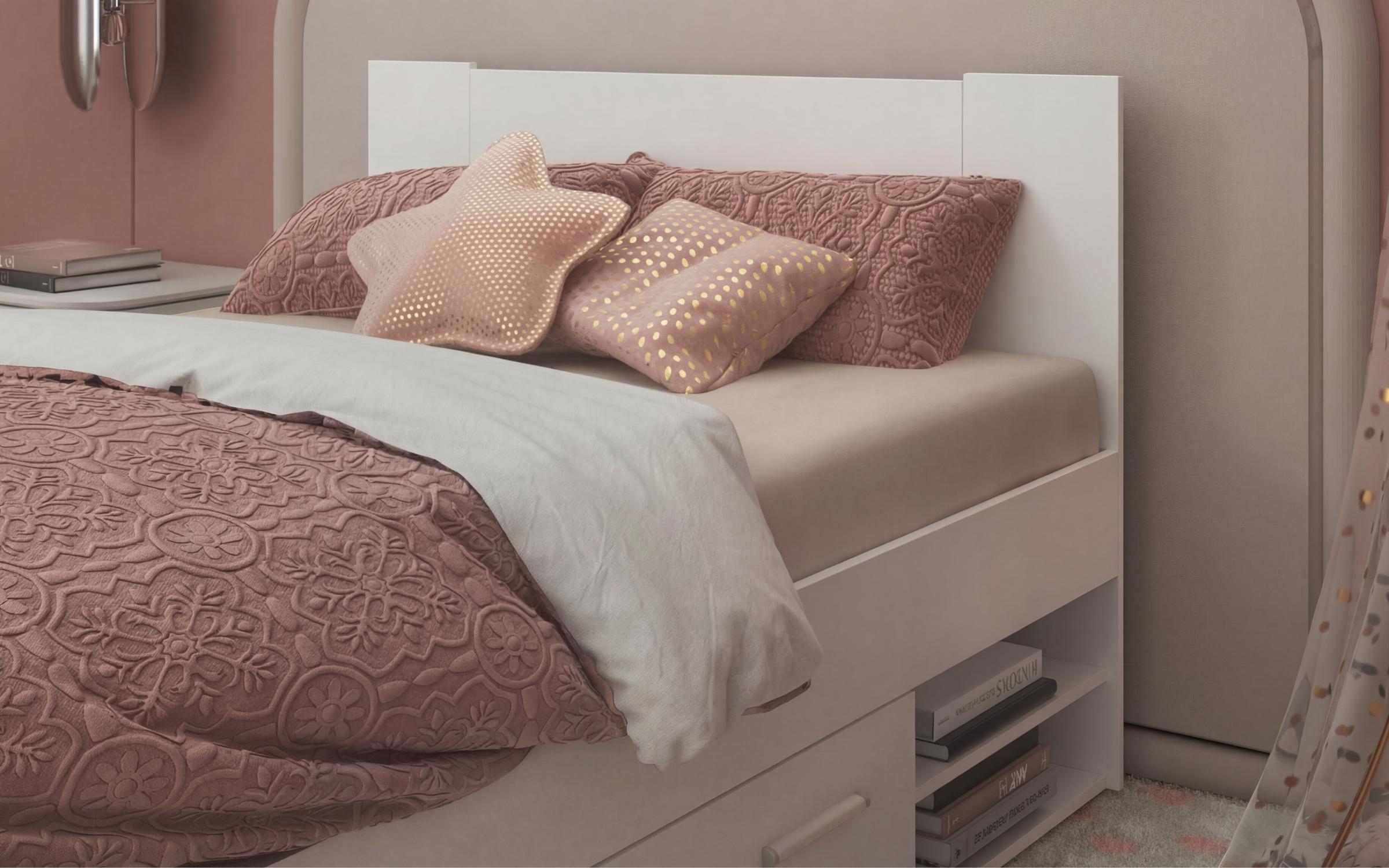 Pat 120/200 + sertare Nemo, alb  4